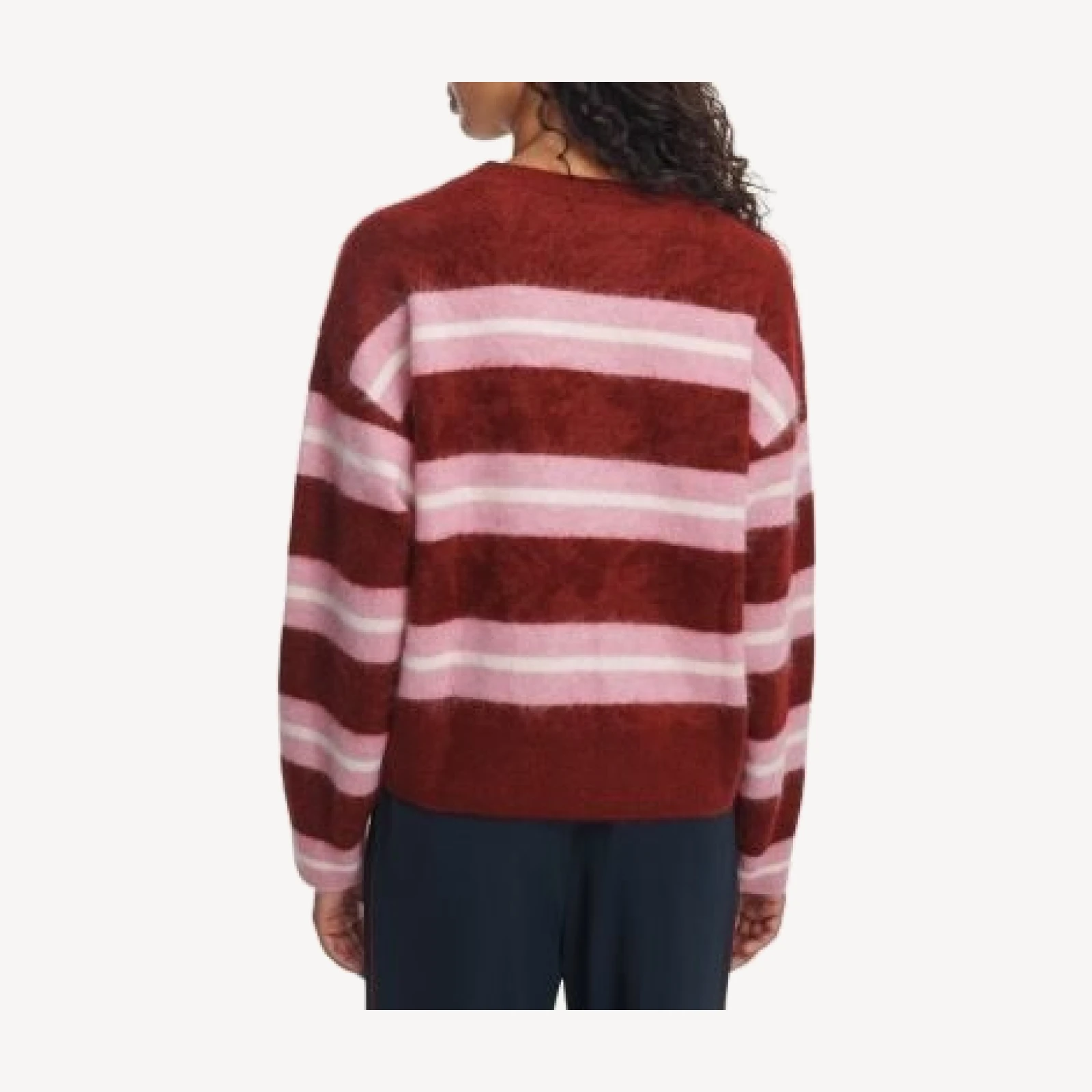 rag & bone Jada Brushed Cashmere Striped Crewneck Sweater