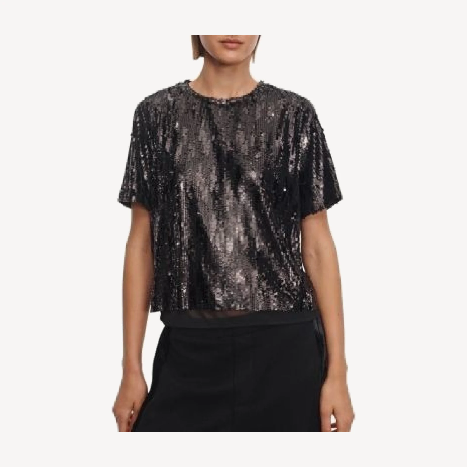 rag & bone Cher Sequin Short Sleeve Tee