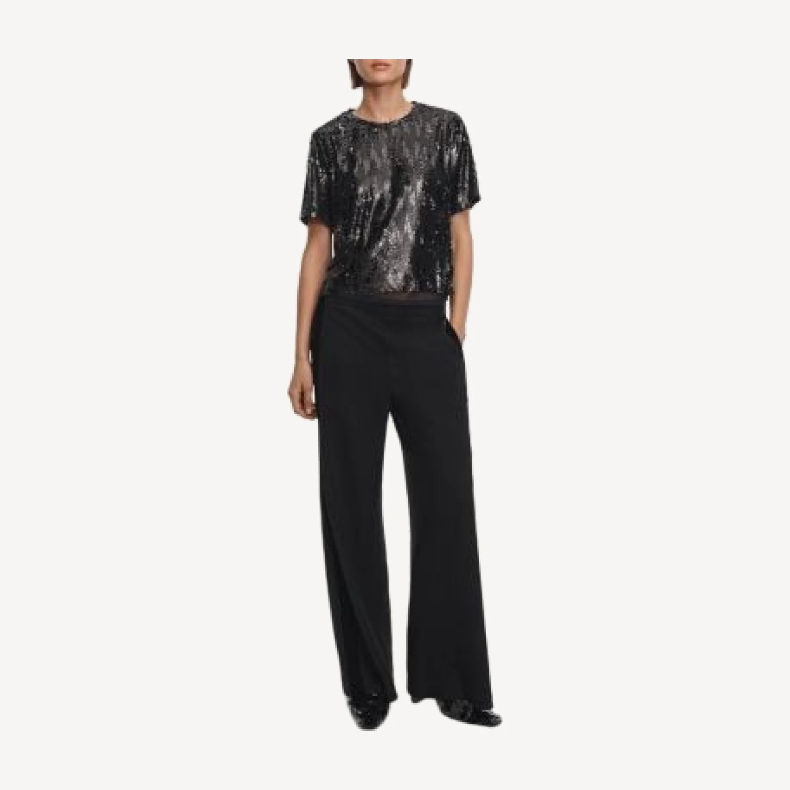 rag & bone Cher Sequin Short Sleeve Tee