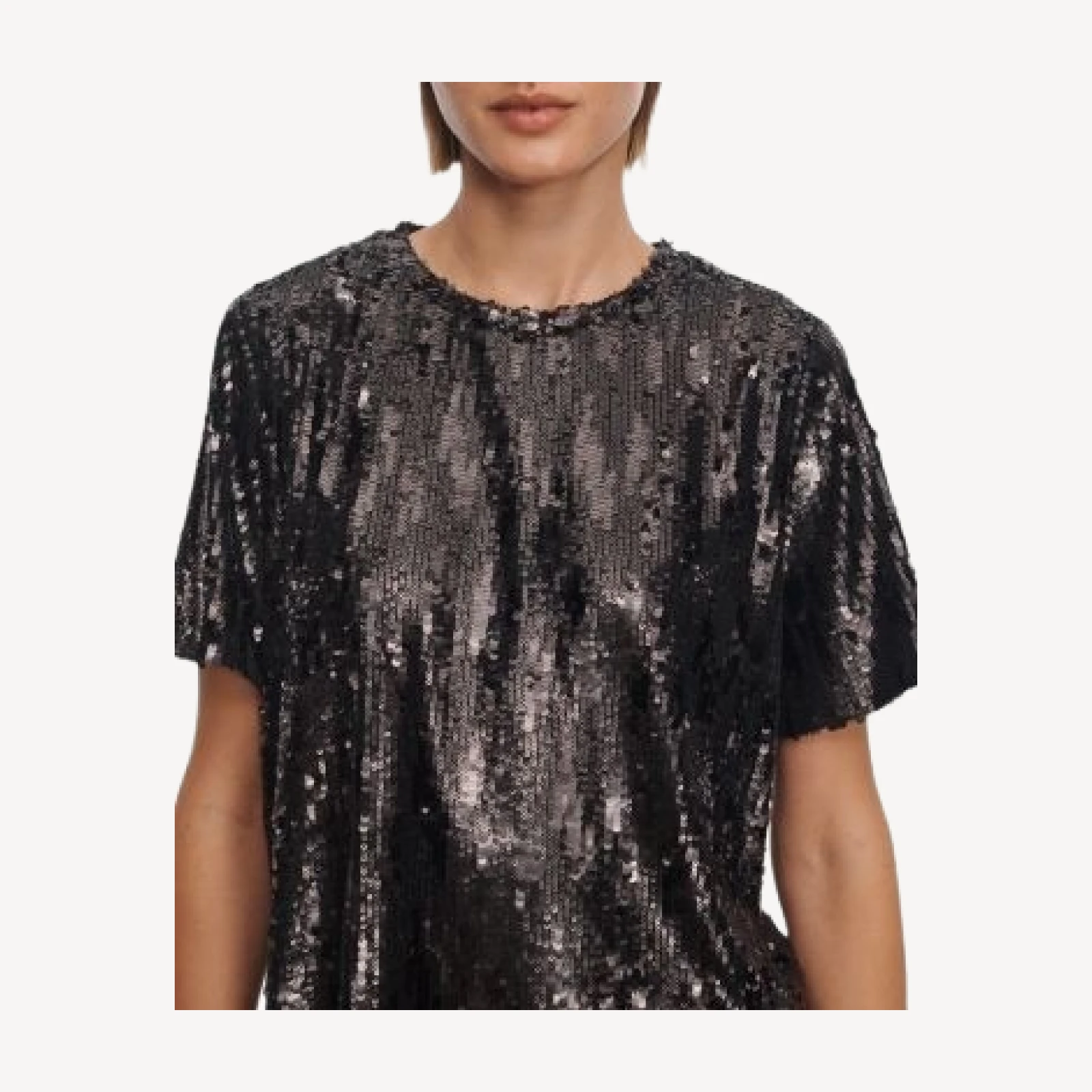 rag & bone Cher Sequin Short Sleeve Tee