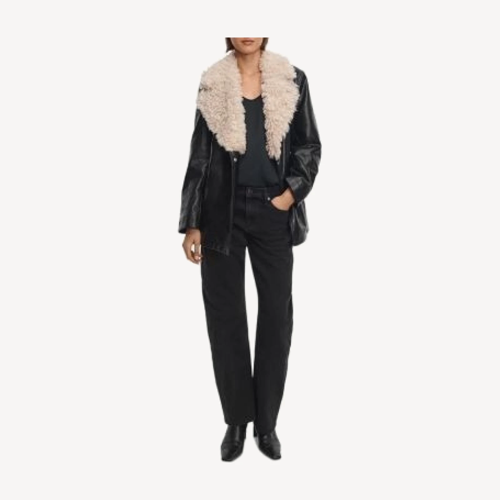 rag & bone Jordan Faux Leather Belted Jacket