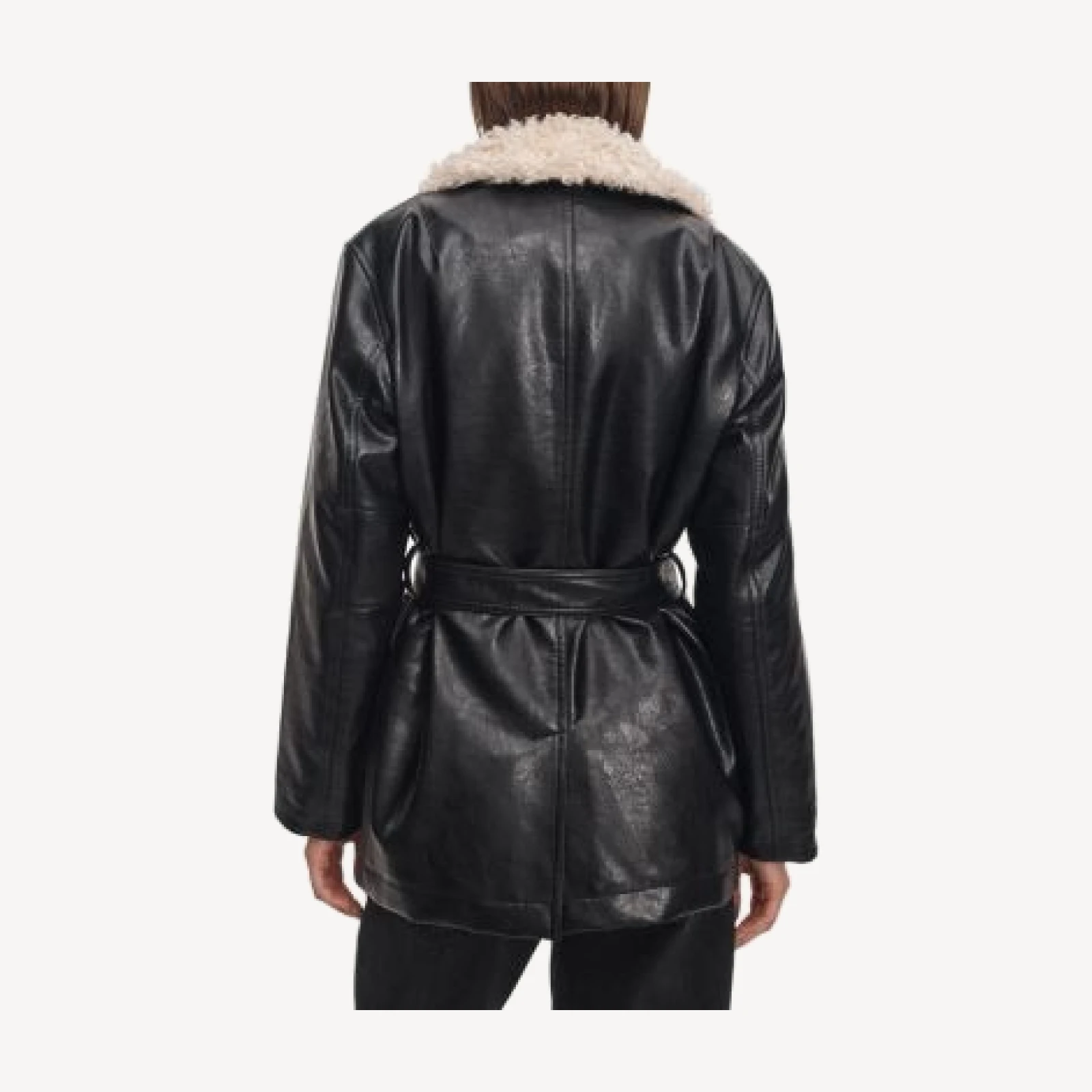 rag & bone Jordan Faux Leather Belted Jacket