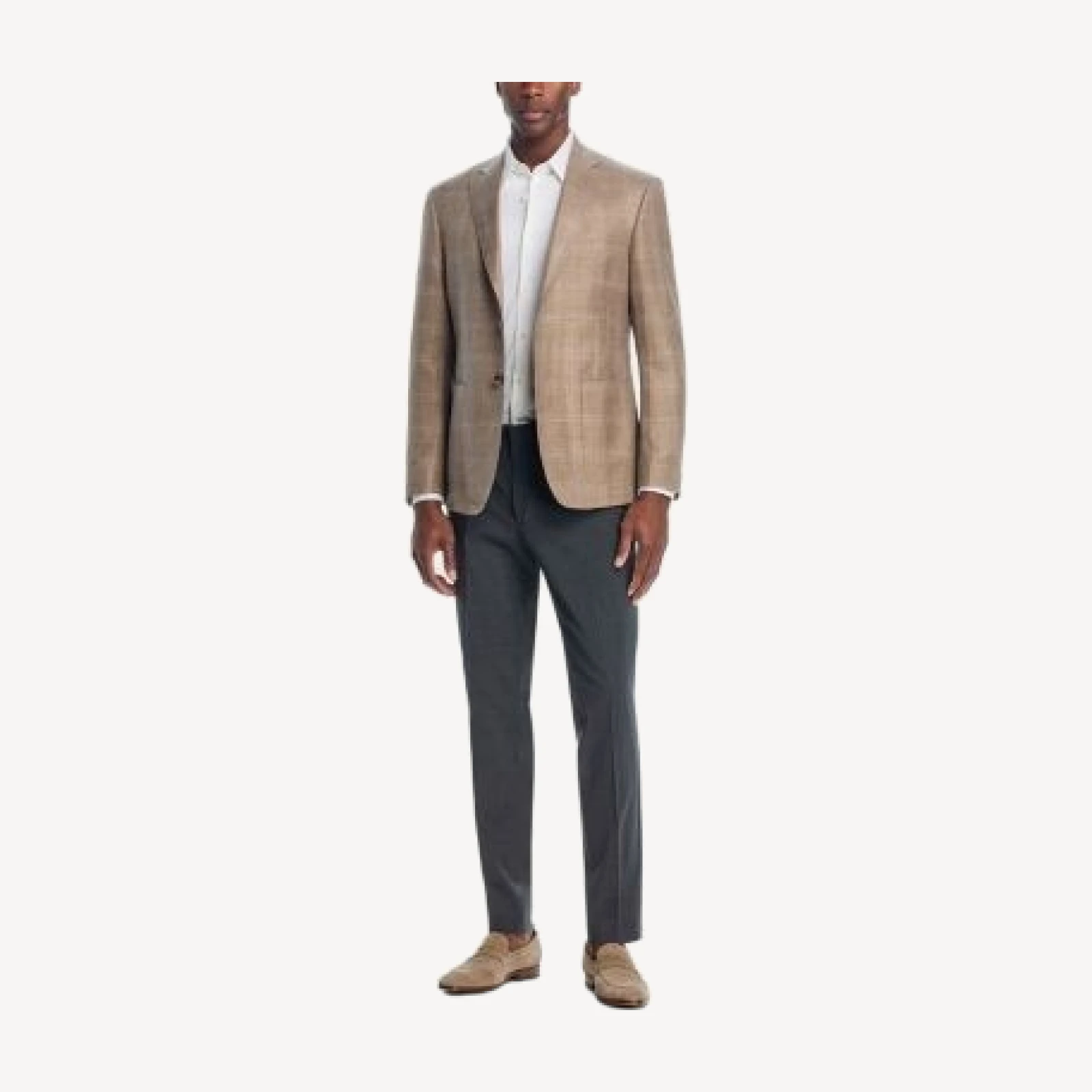 The Men's Store at Bloomingdale's Loro Piana Fabric Wool, Silk, & Linen Plaid Unstructured Regular Fit Sport Coat - Exclusive