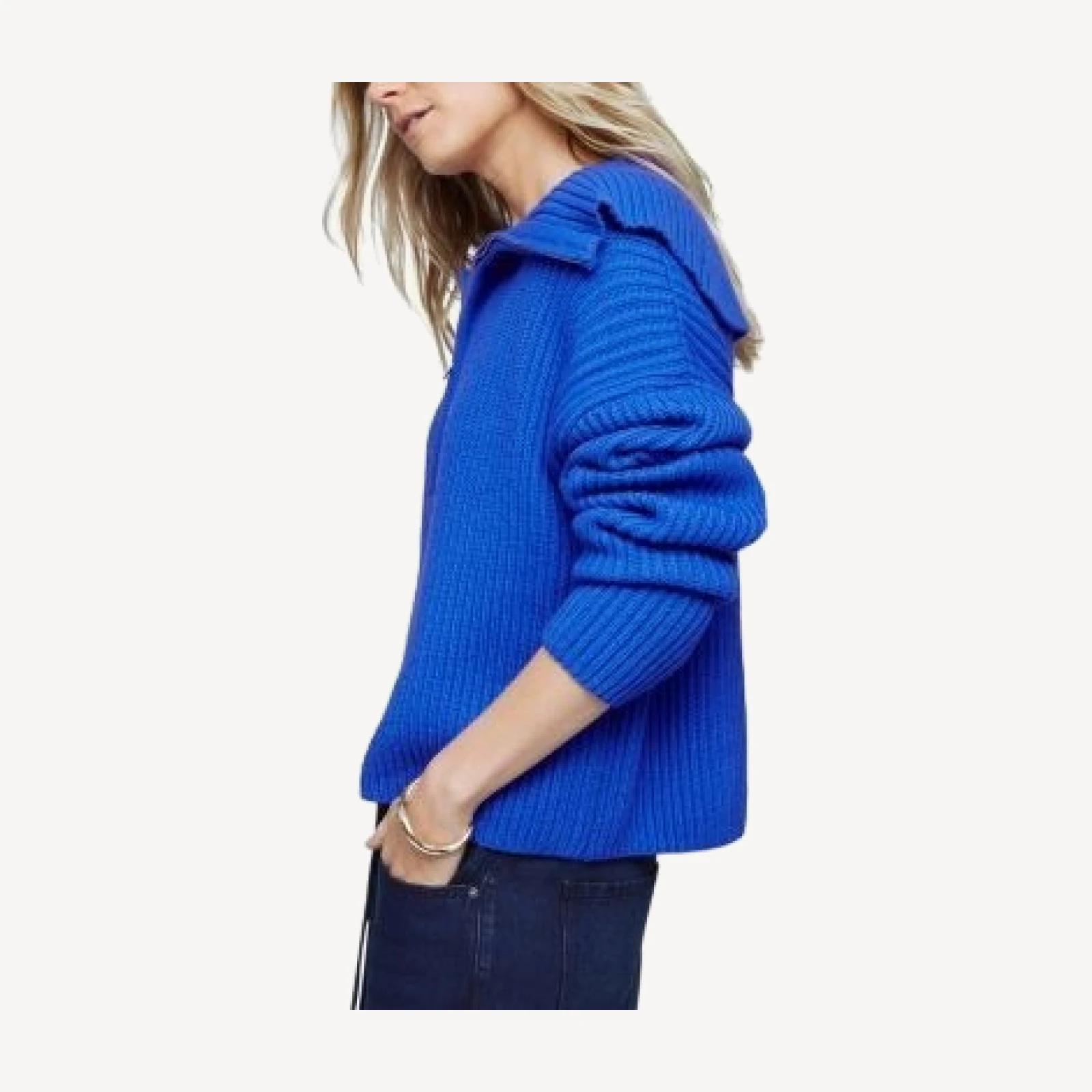Splendid Aspyn Ribbed Half Zip Sweater