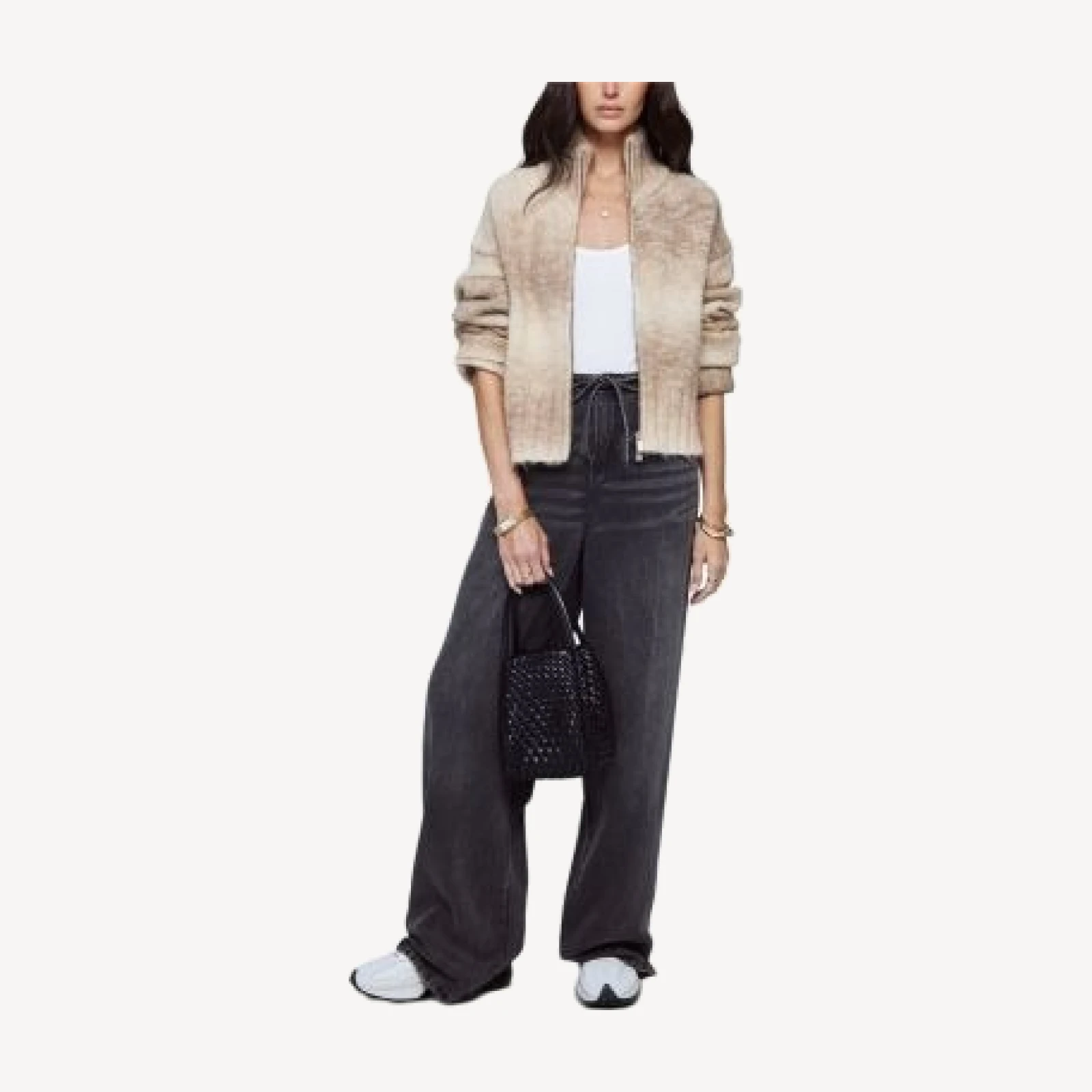 Splendid Jordan Mock Neck Two Zip Cardigan Sweater
