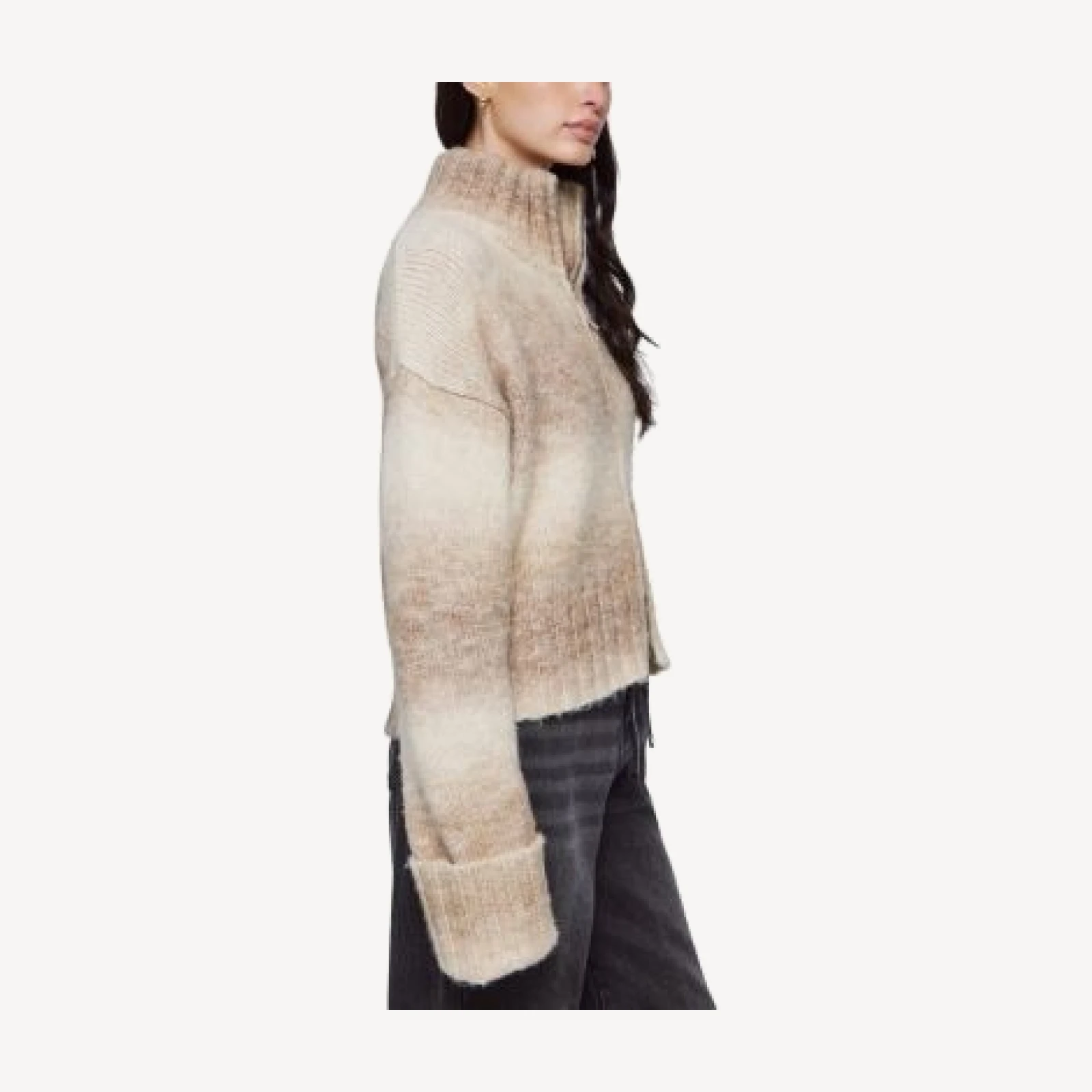 Splendid Jordan Mock Neck Two Zip Cardigan Sweater