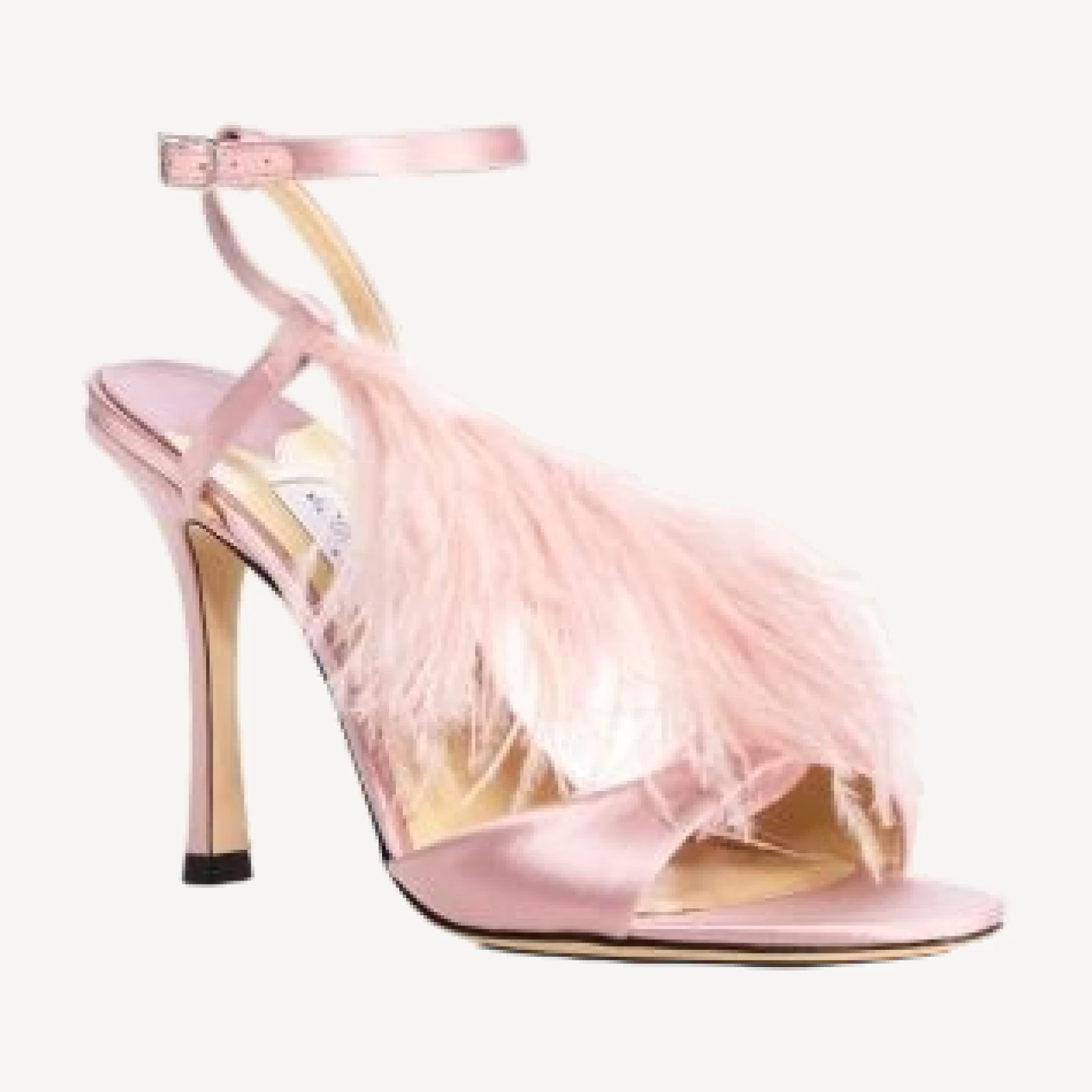 Jimmy Choo Women's Lula 100 Satin Feather Stiletto Sandals - Exclusive