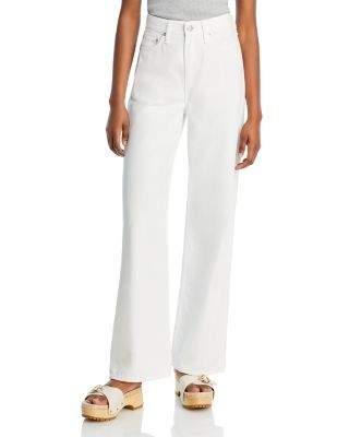 rag & bone Featherweight Logan High Rise Jeans in Optic White