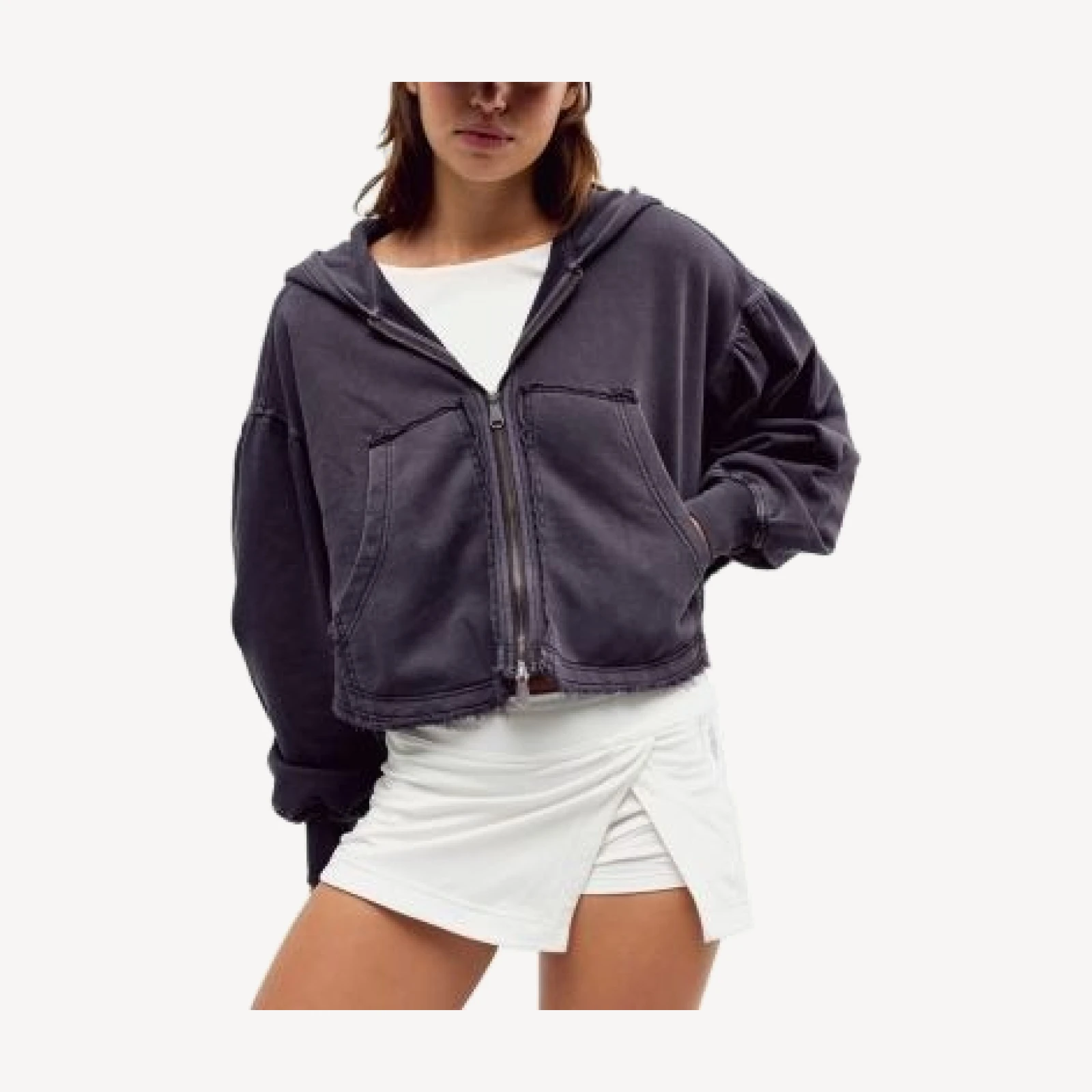 Free People Dream Team Zip Up Hoodie