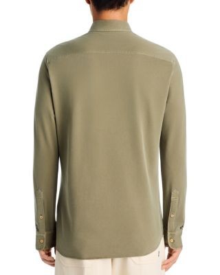 Faherty Costa Pique Cotton Blend Button Front Shirt