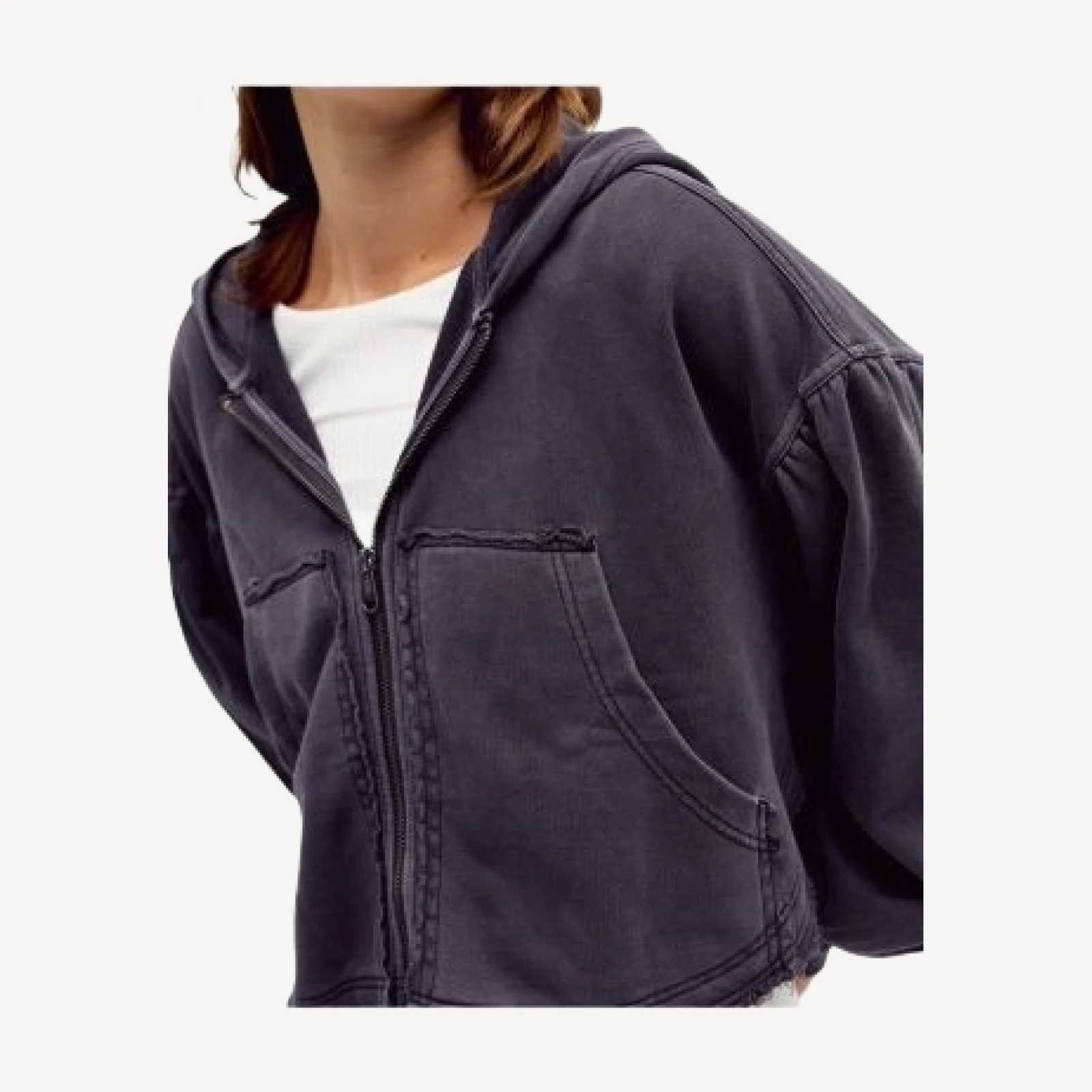 Free People Dream Team Zip Up Hoodie