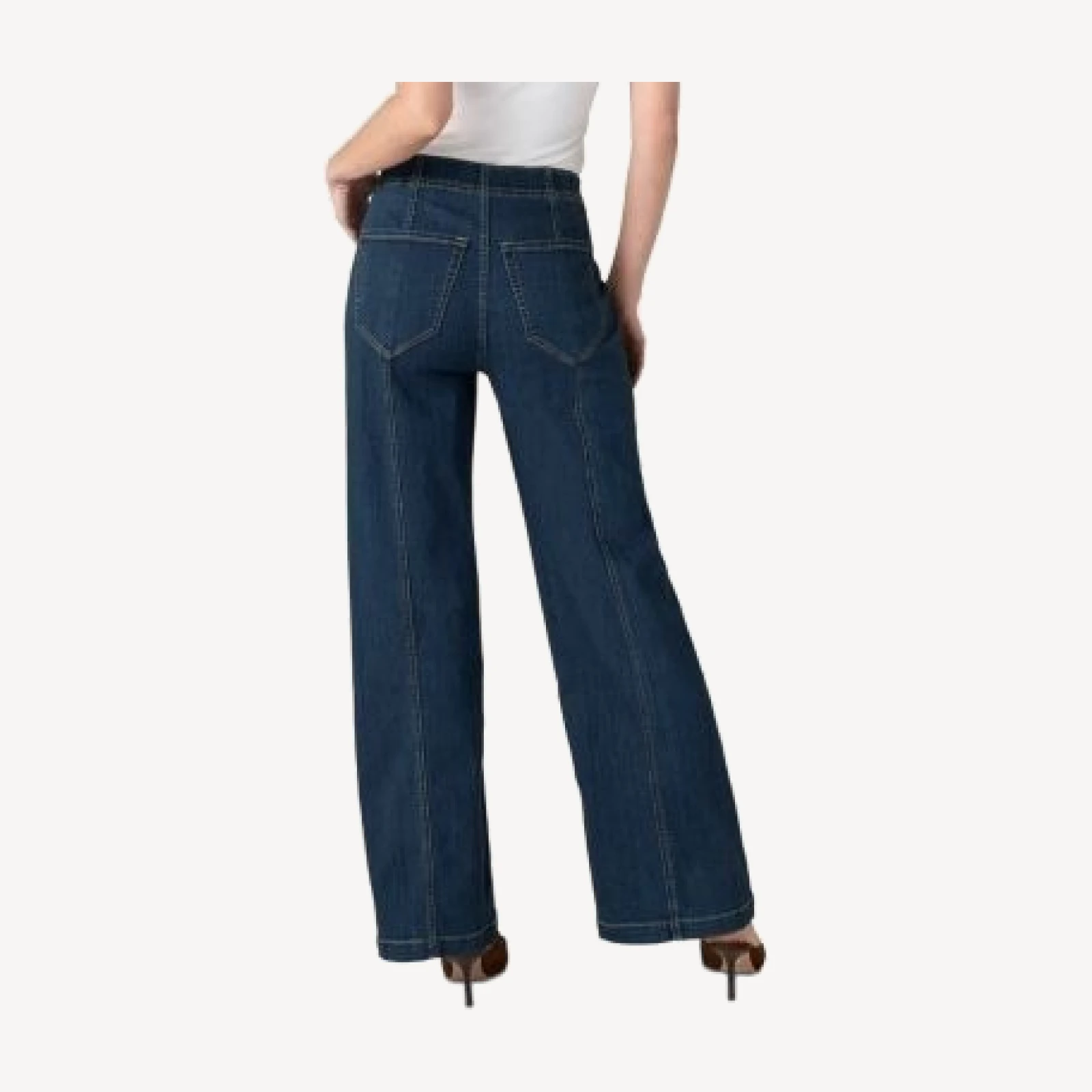 Liverpool Los Angeles High Rise Pull On Wide Leg Jeans in Crosswind