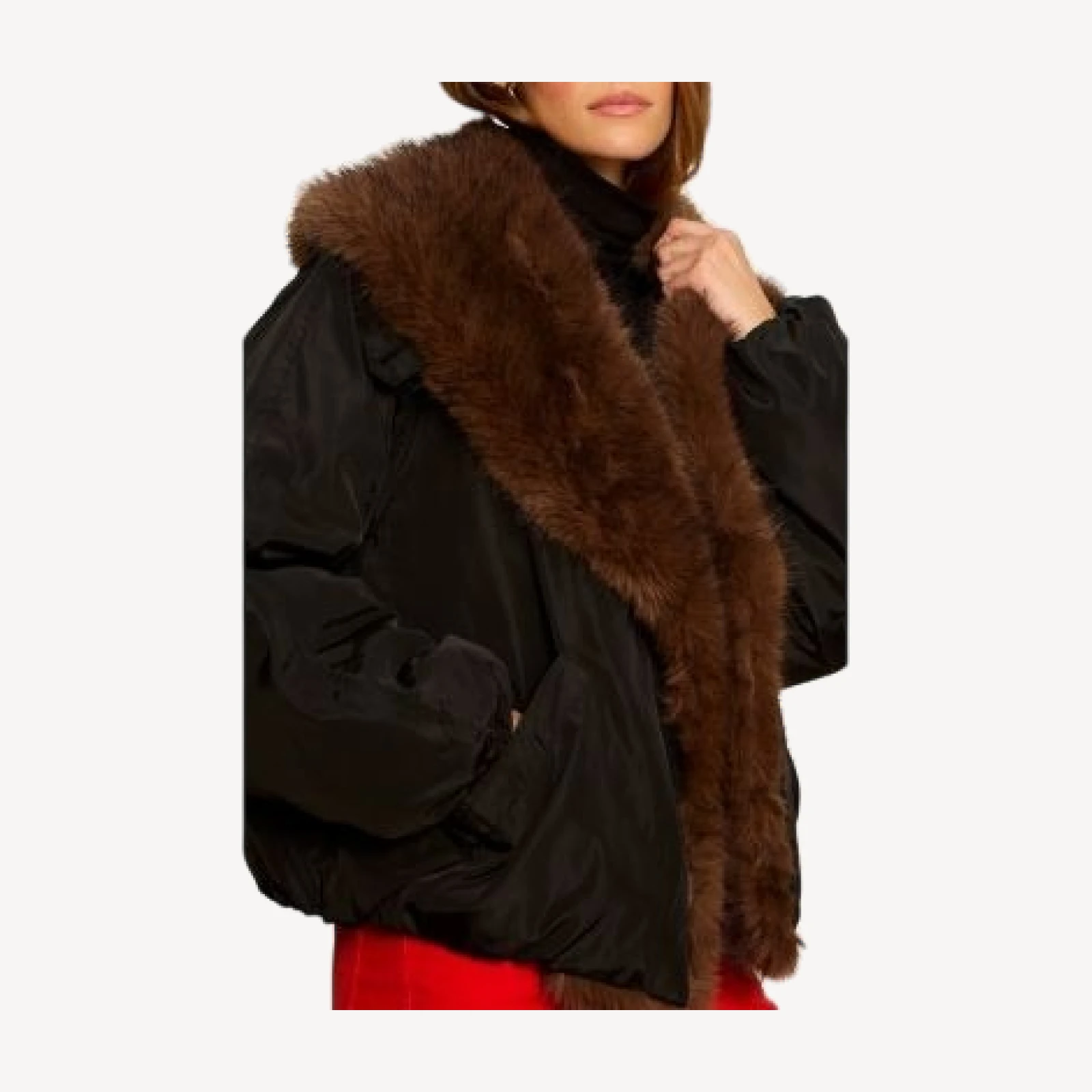Sanctuary Allure Faux Fur Trim Jacket