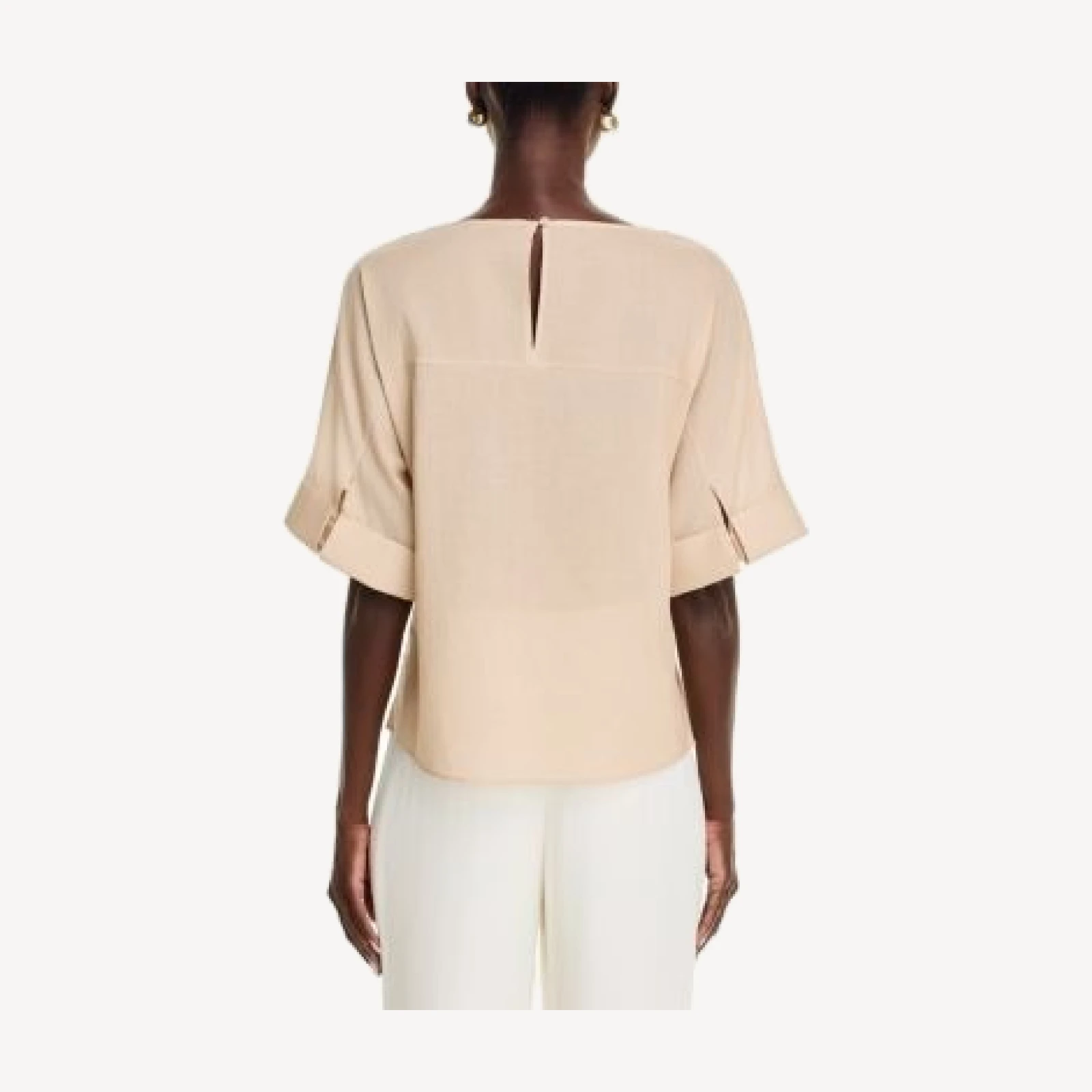 Kobi Halperin Marina Beaded Cotton Boat Neck Blouse