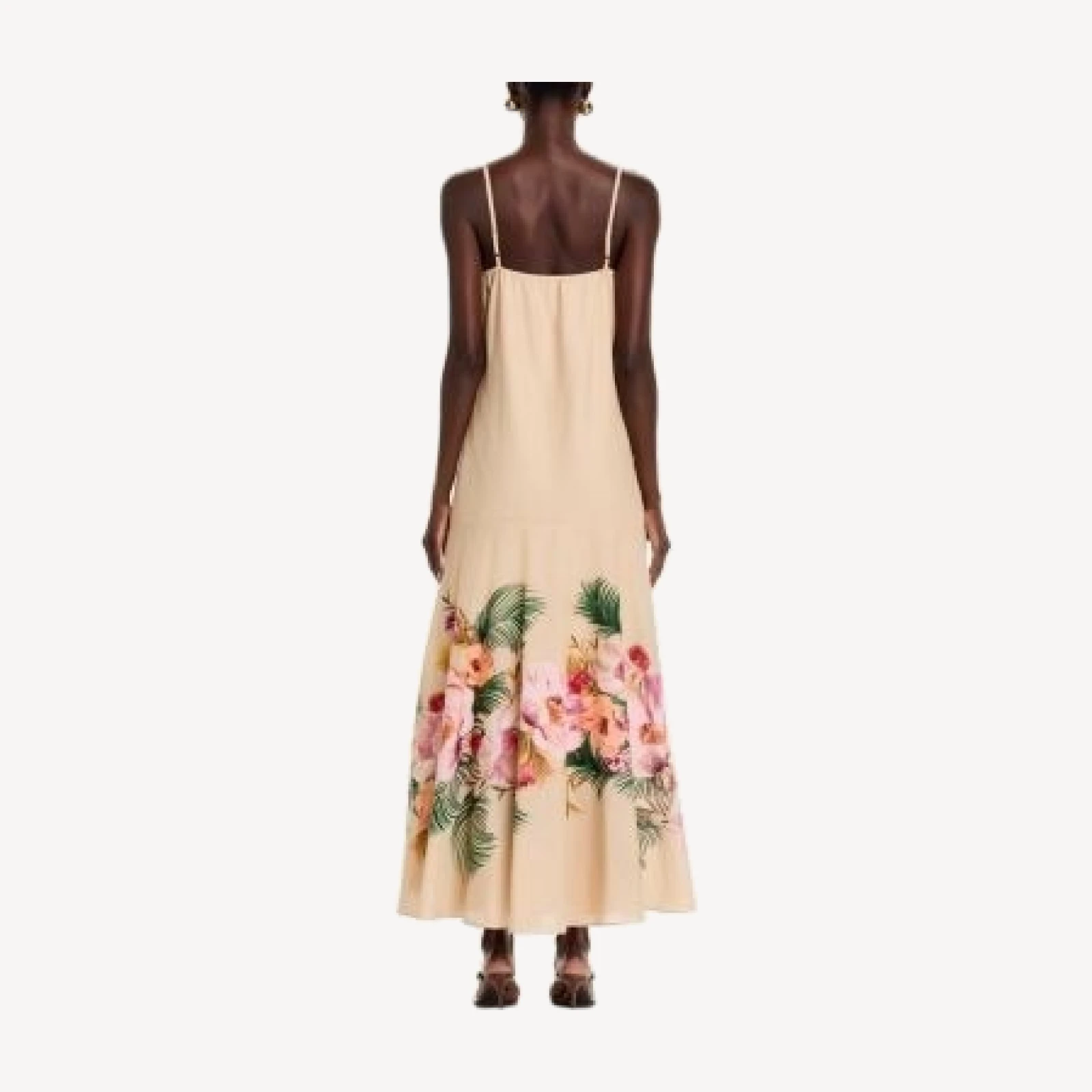 Kobi Halperin Pierce Floral Beaded Cotton Maxi Dress