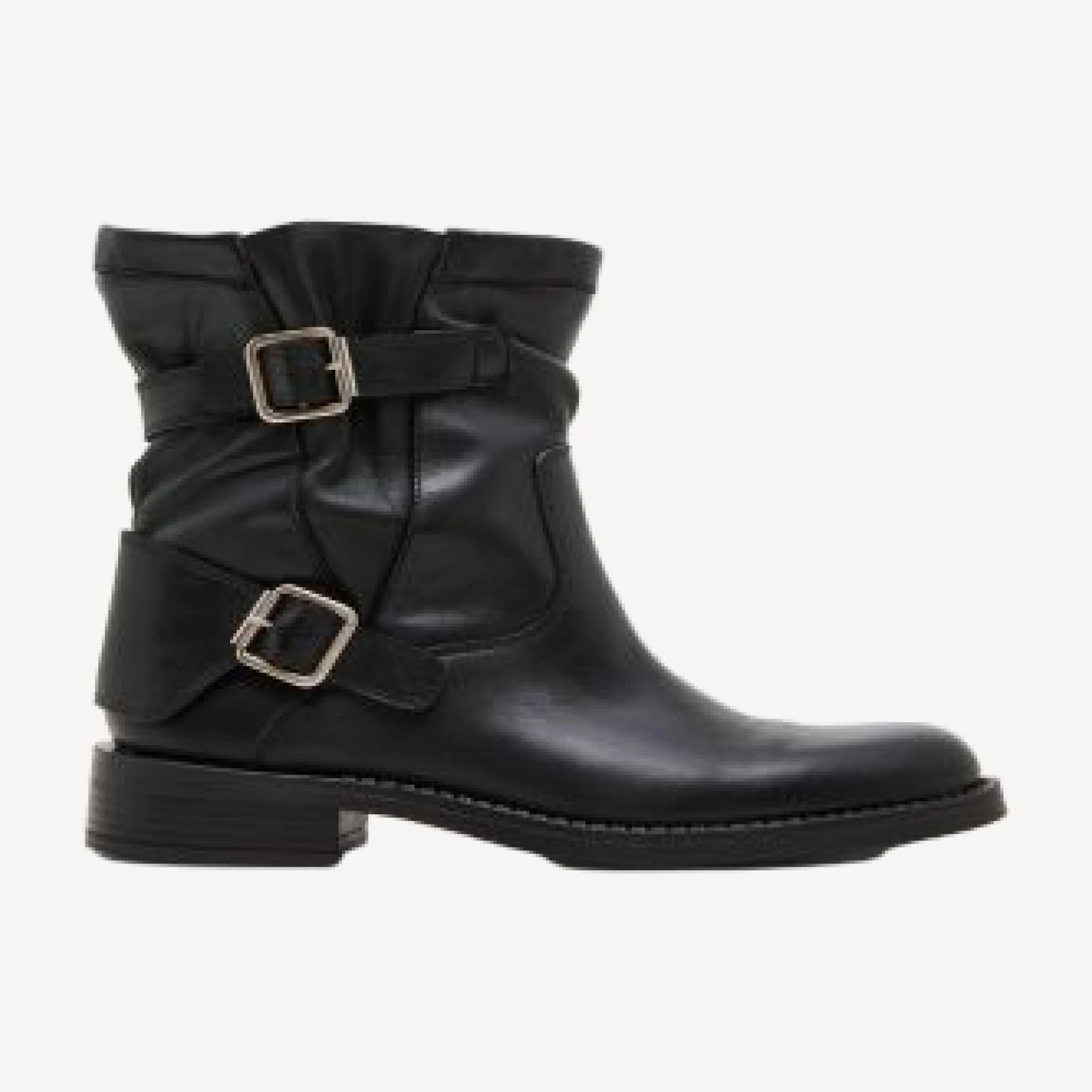 Steve Madden Women's Denis Leather Moto Ankle Boots