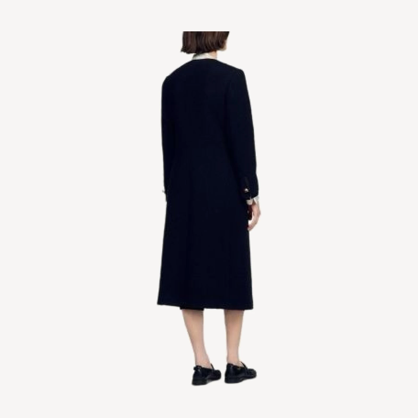 Sandro Saywer Asymmetrical Tweed Coat