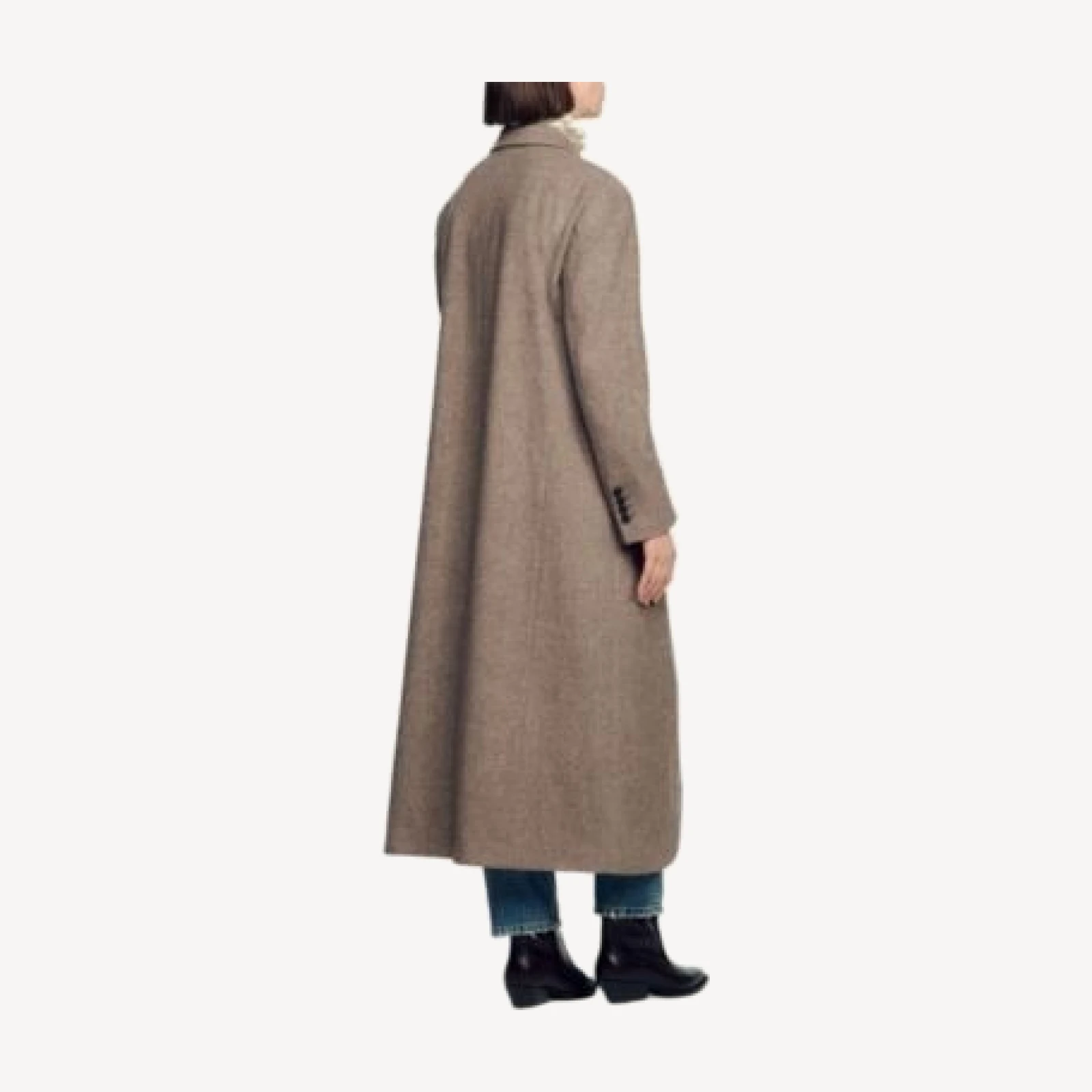 Sandro Graham Wool Blend Loose Coat