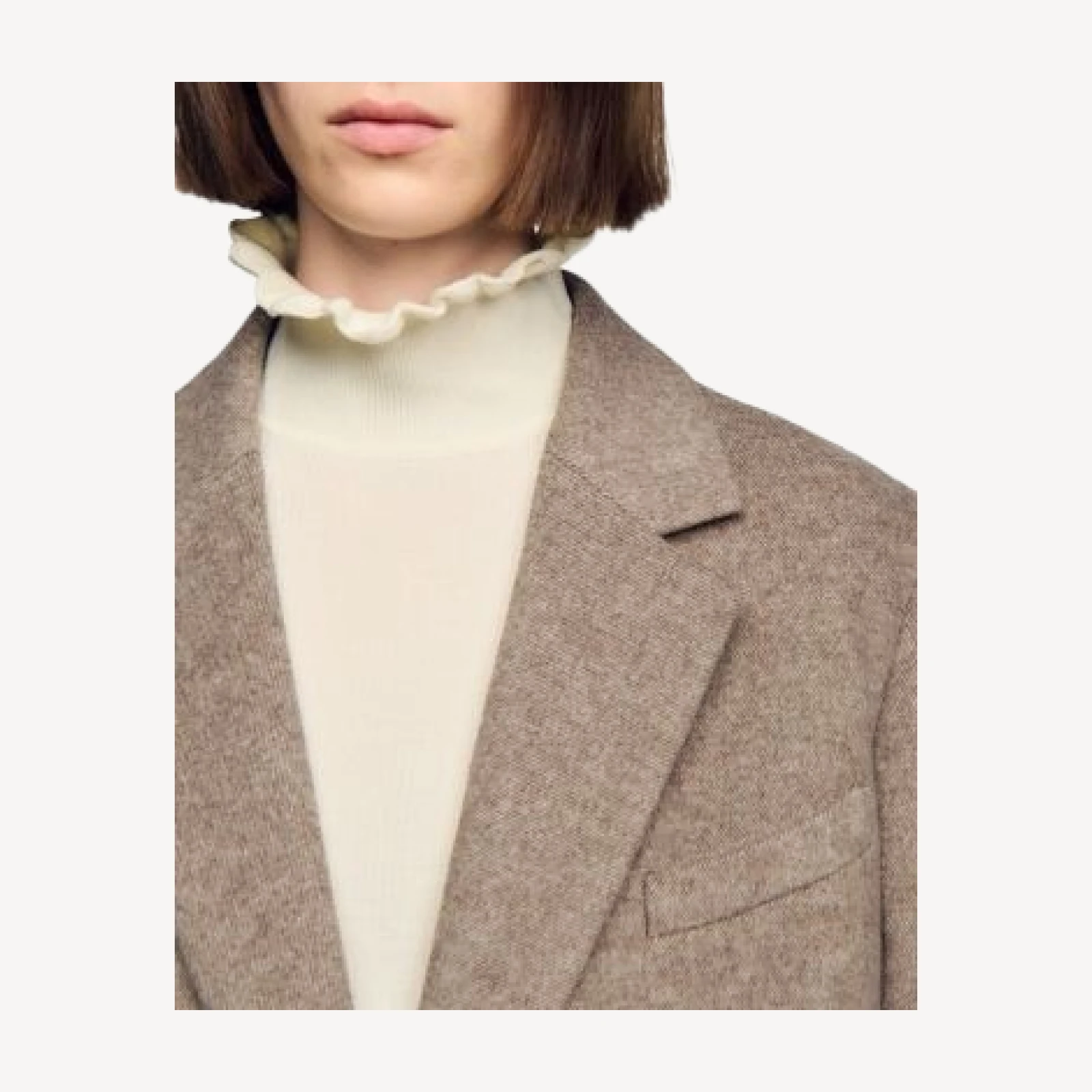 Sandro Graham Wool Blend Loose Coat