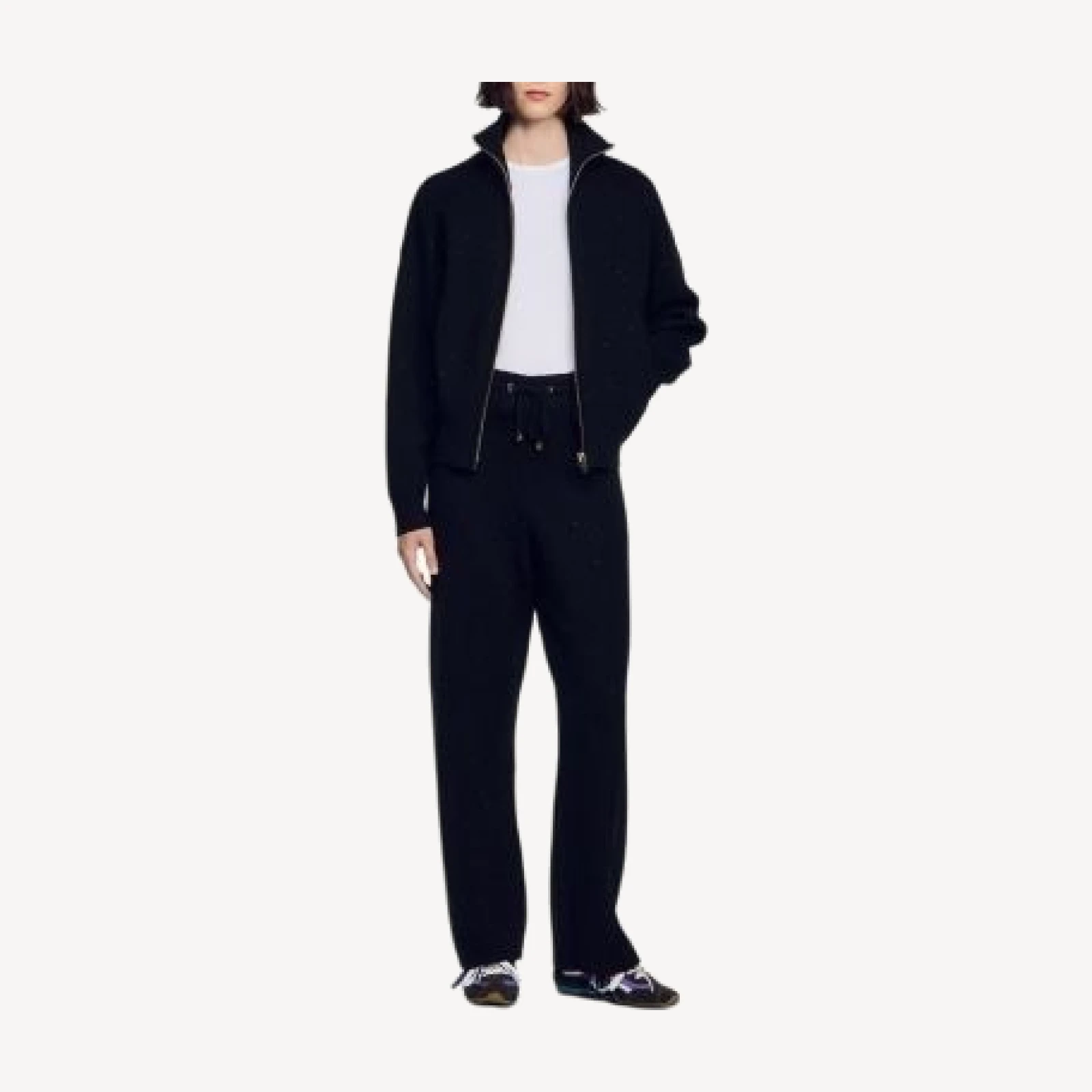 Sandro Lucay Rhinestone Embellished Drawstring Pants