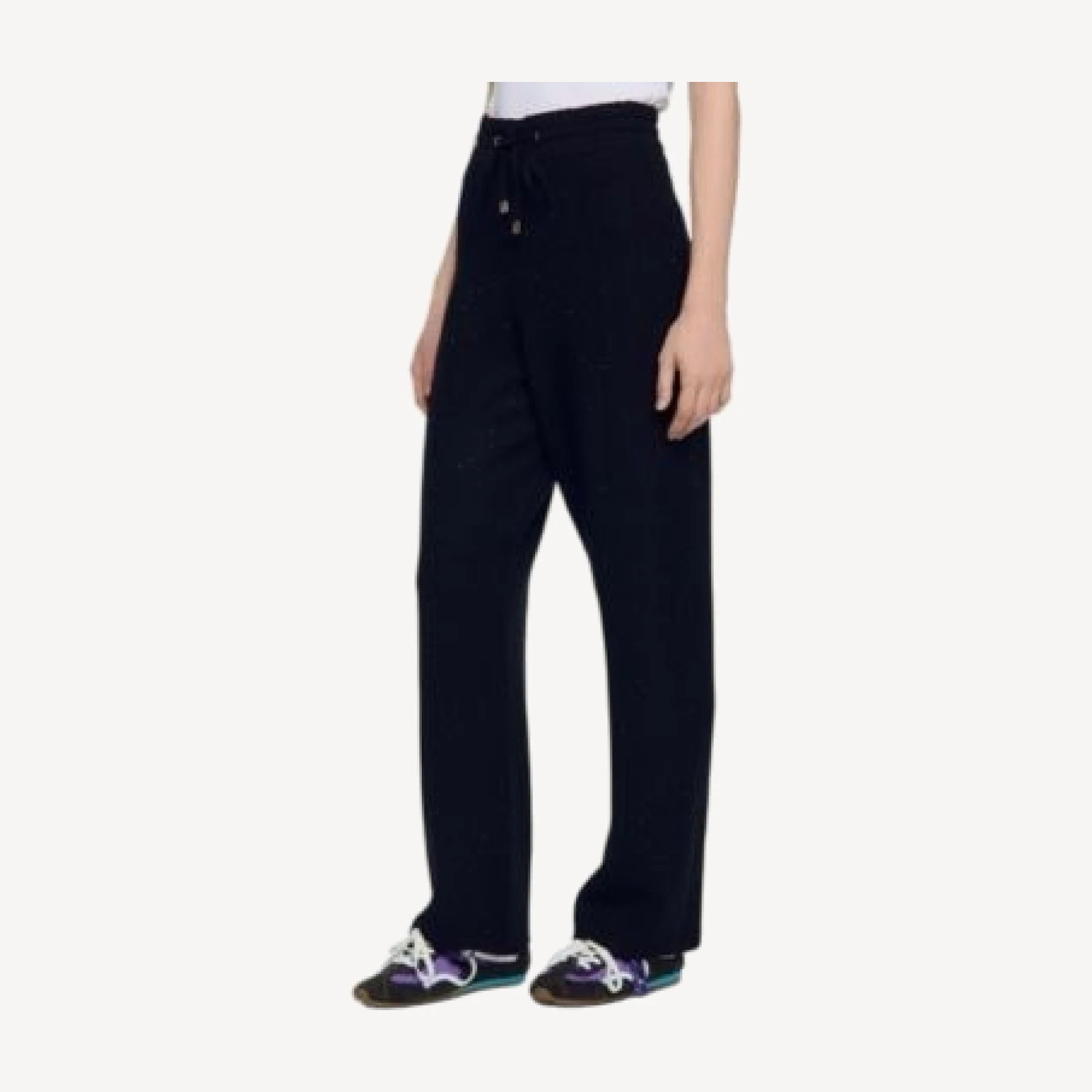 Sandro Lucay Rhinestone Embellished Drawstring Pants