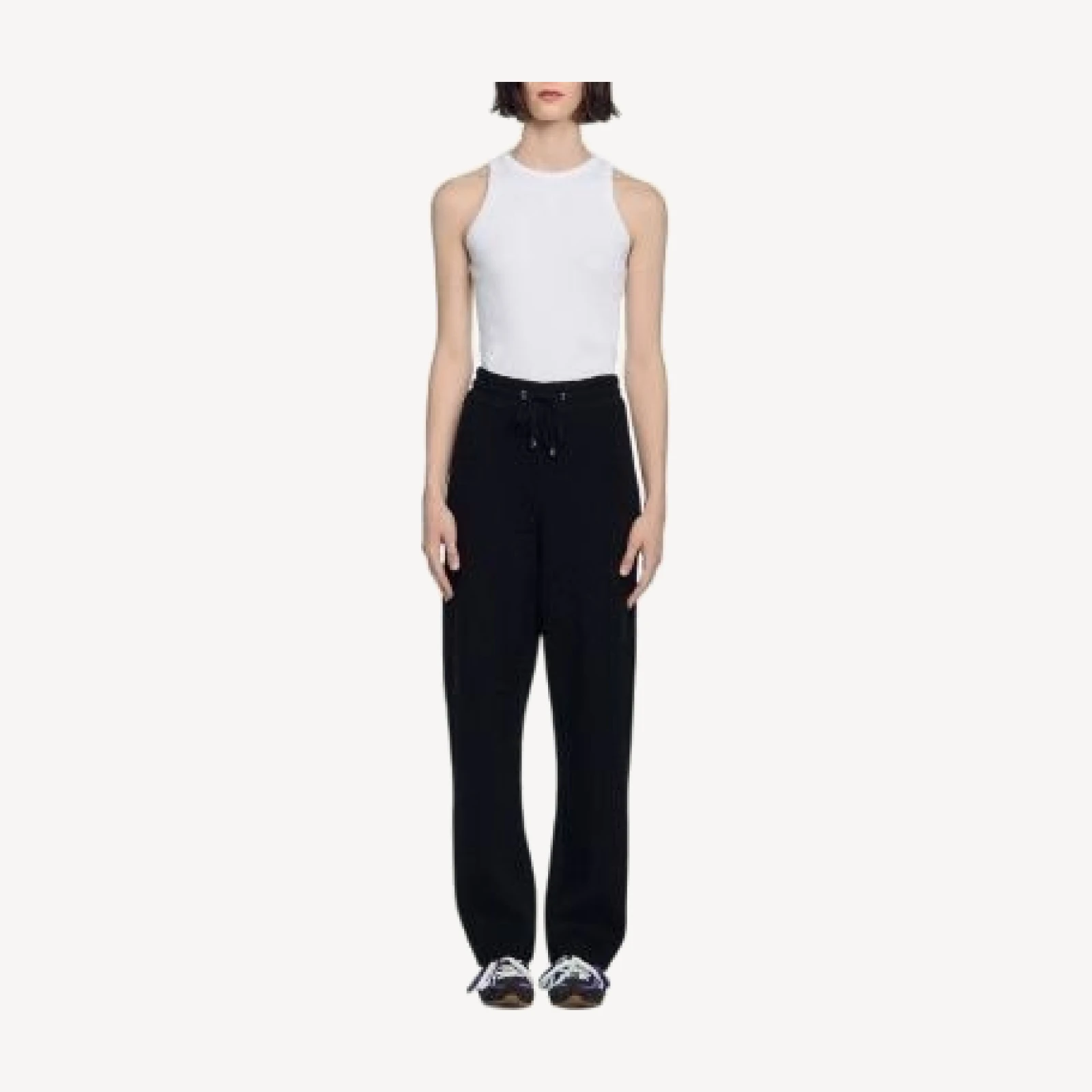 Sandro Lucay Rhinestone Embellished Drawstring Pants