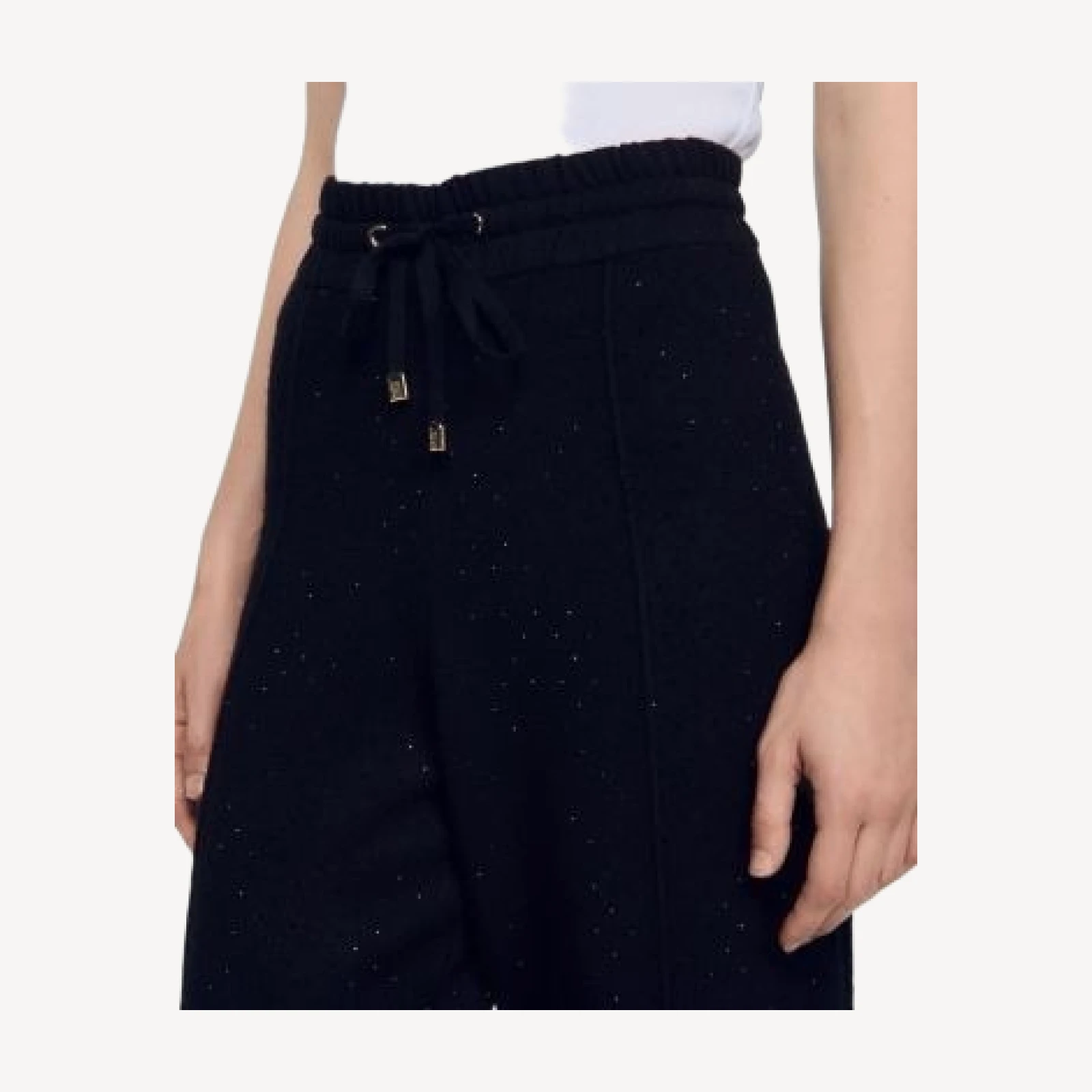 Sandro Lucay Rhinestone Embellished Drawstring Pants