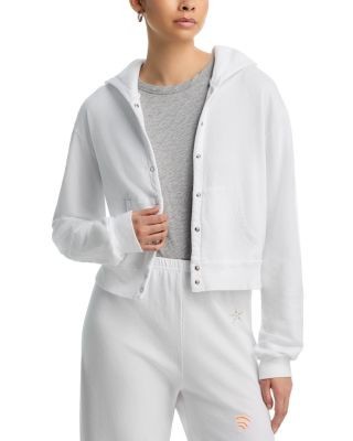 Aqua Sadie Snap Front Hoodie - Exclusive