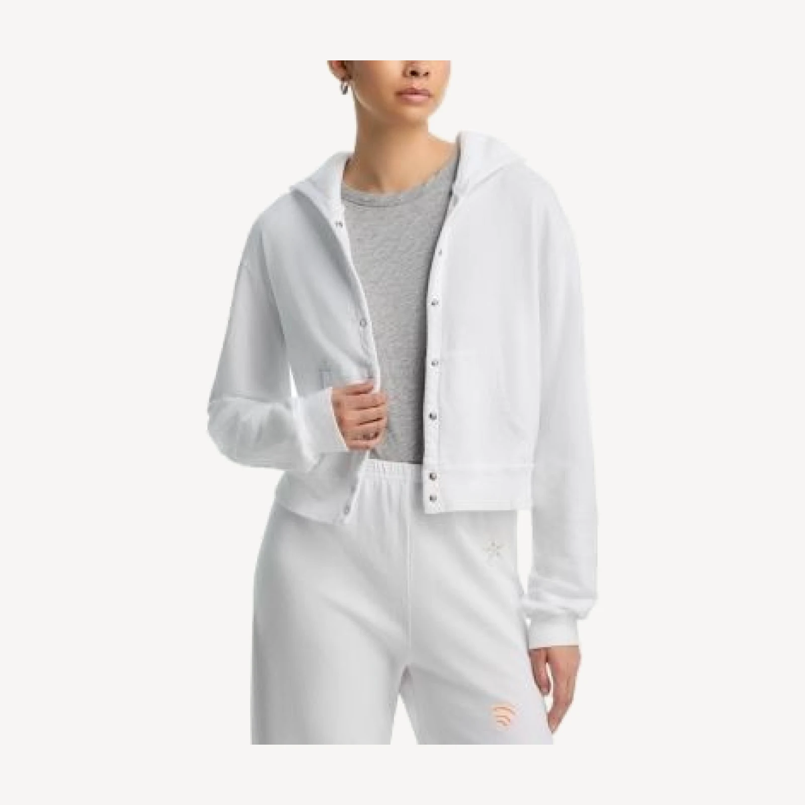 Aqua Sadie Snap Front Hoodie - Exclusive