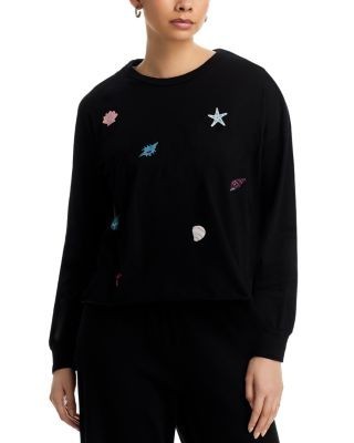 Aqua Emma Seashell Long Sleeve Tee - Exclusive