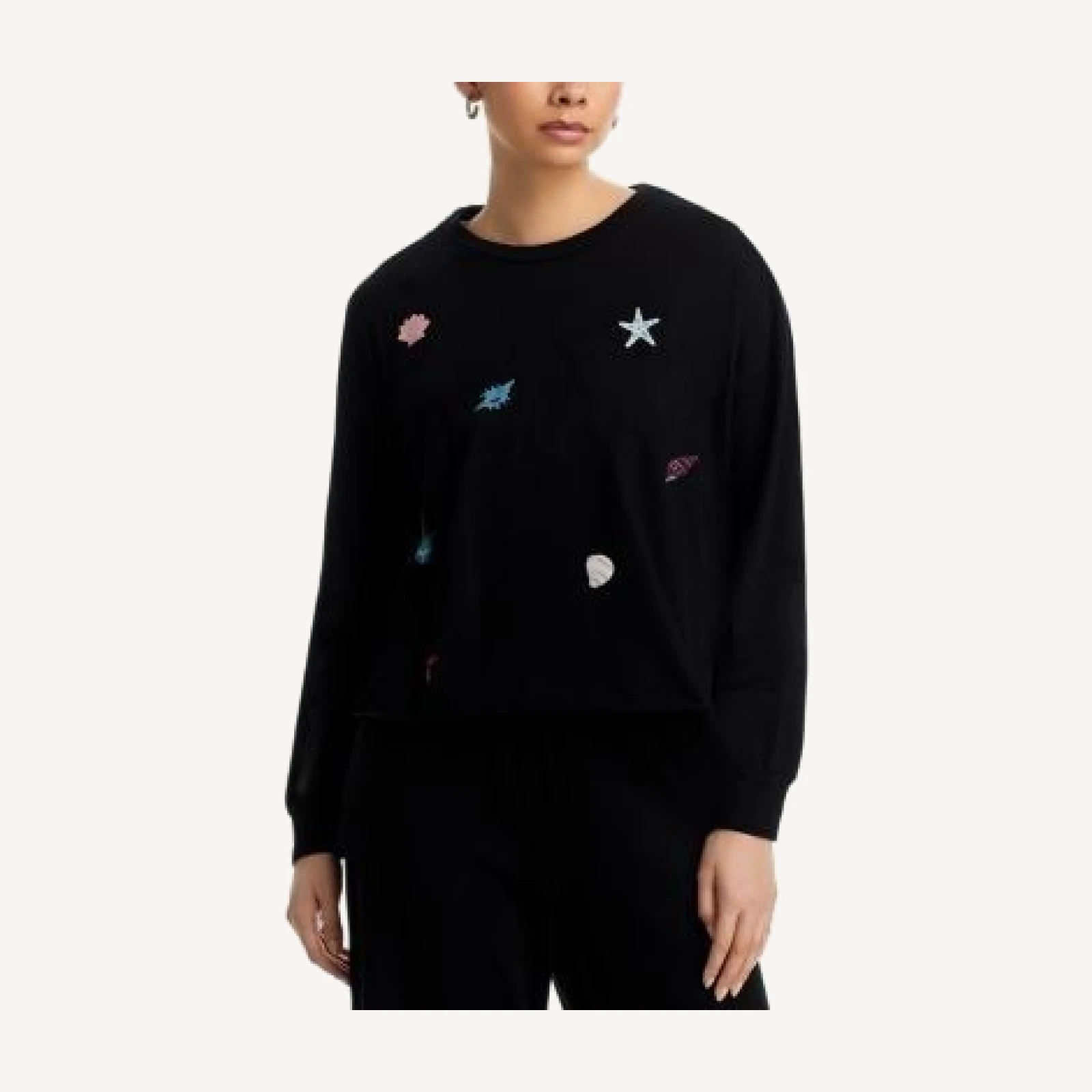 Aqua Emma Seashell Long Sleeve Tee - Exclusive