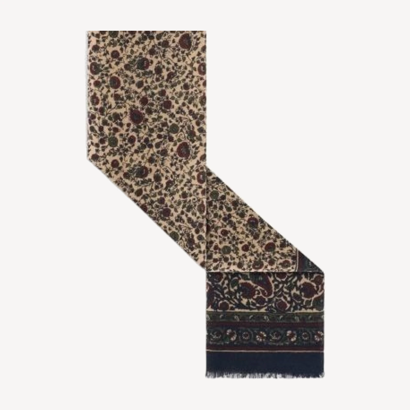 Gerard Darel Stella Floral Paisley Wool Scarf