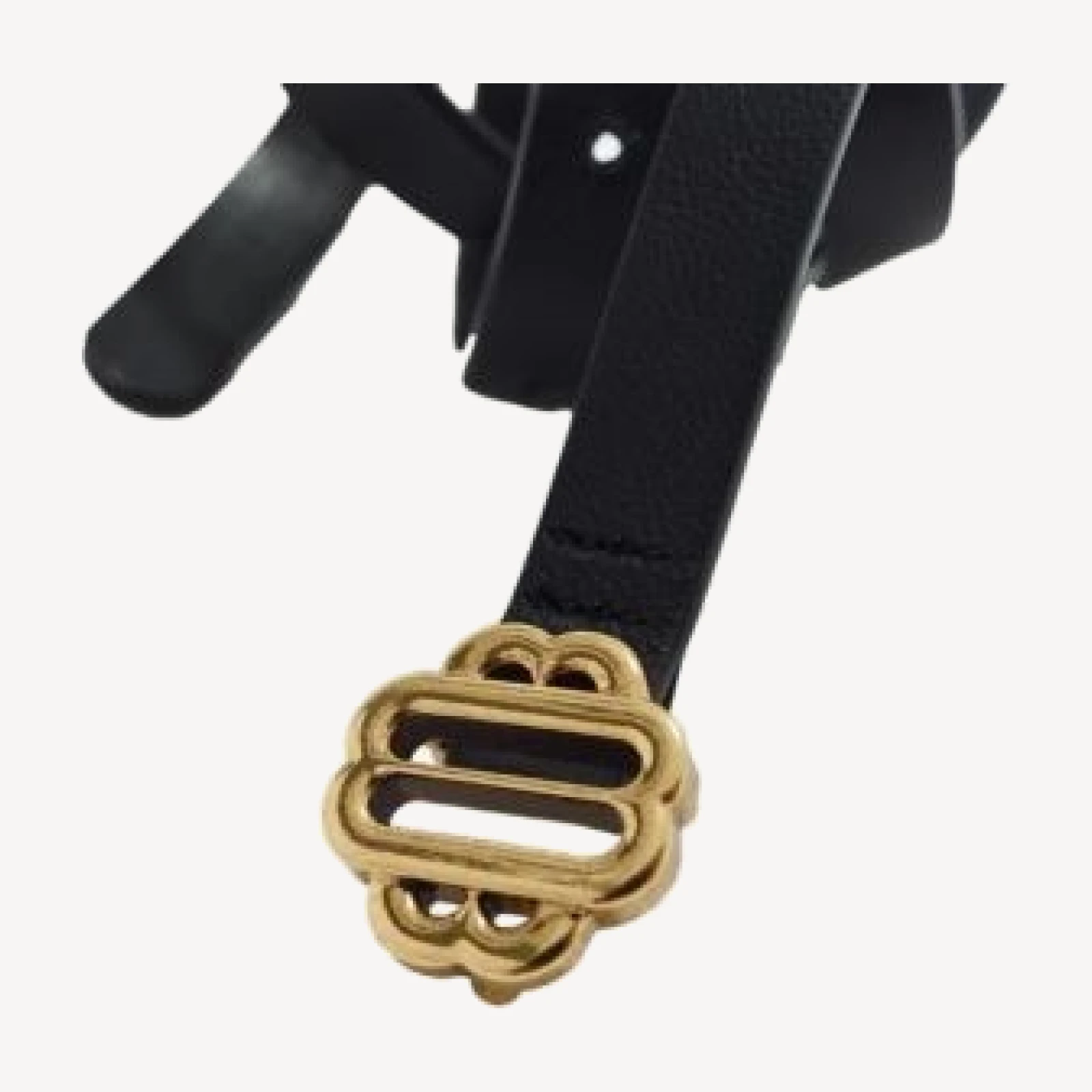 Maje Mini Moon Narrow Leather Belt