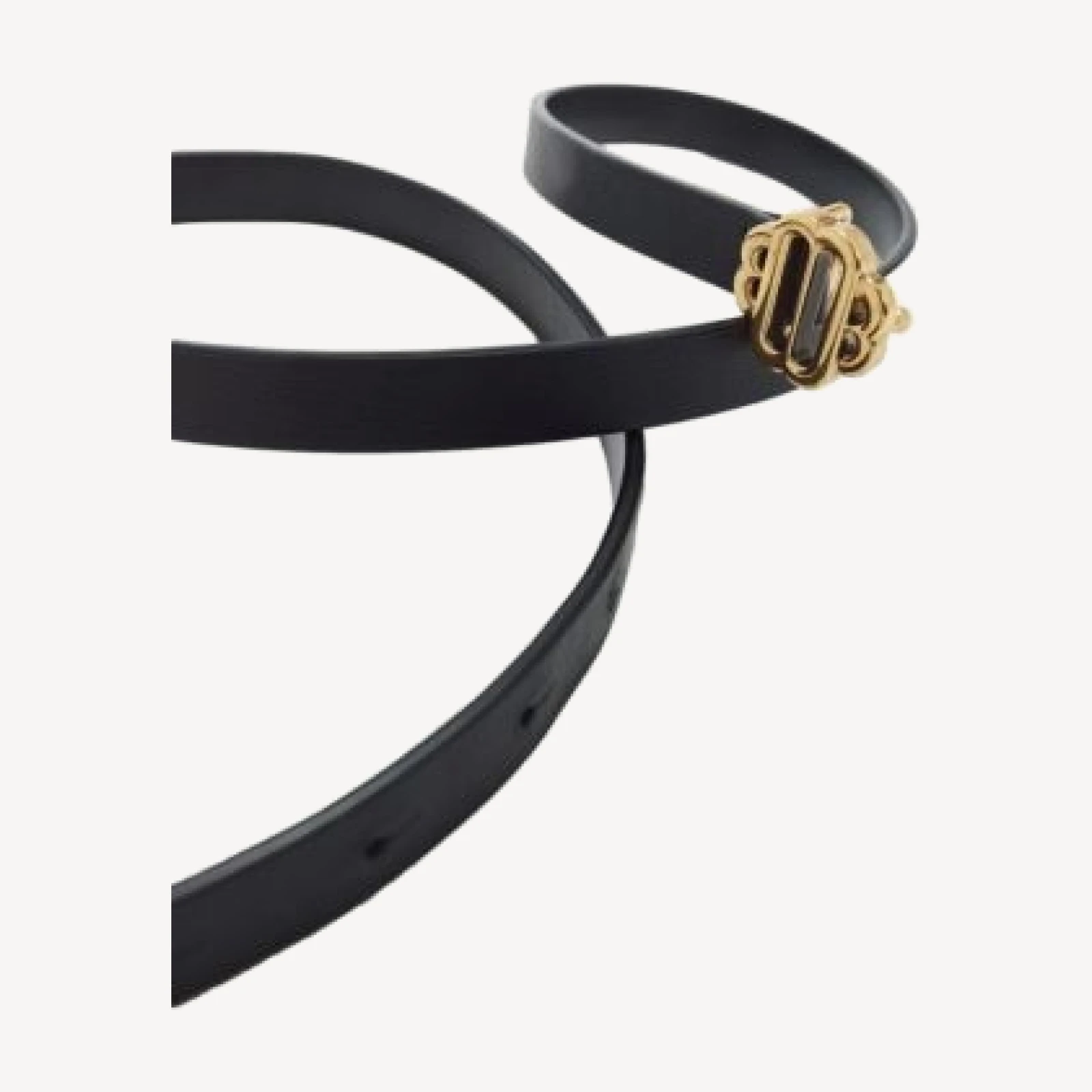 Maje Mini Moon Narrow Leather Belt