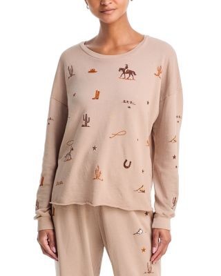Aqua Tessa Rodeo Elements Cotton Sweatshirt - Exclusive