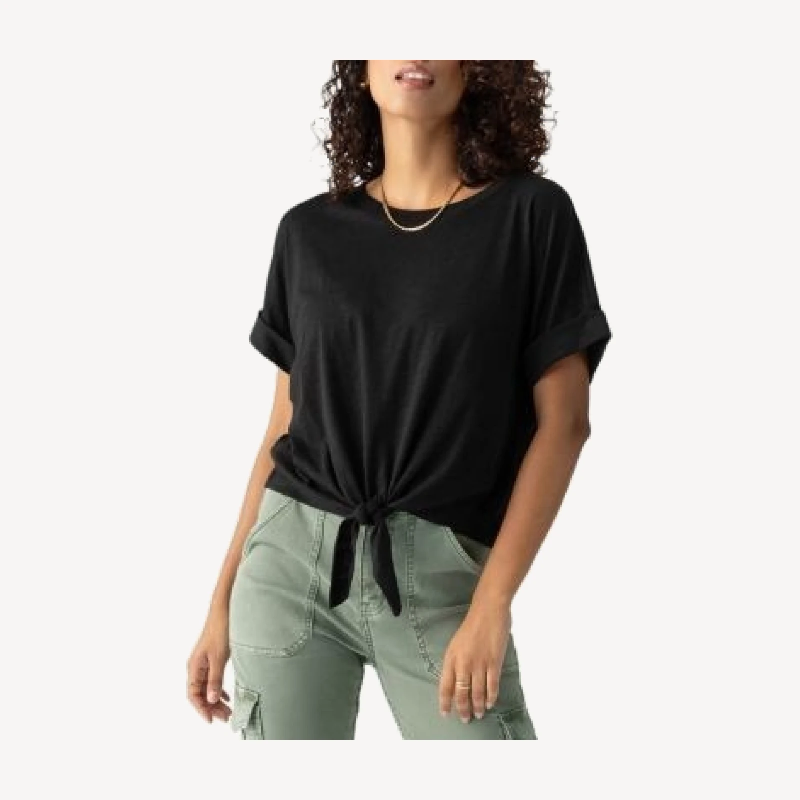 Sanctuary All Day Tie Front Tee