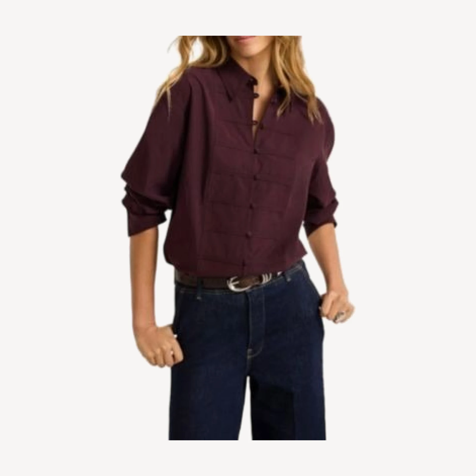Mint Velvet Women's Cotton Blend Knot Button Shirt