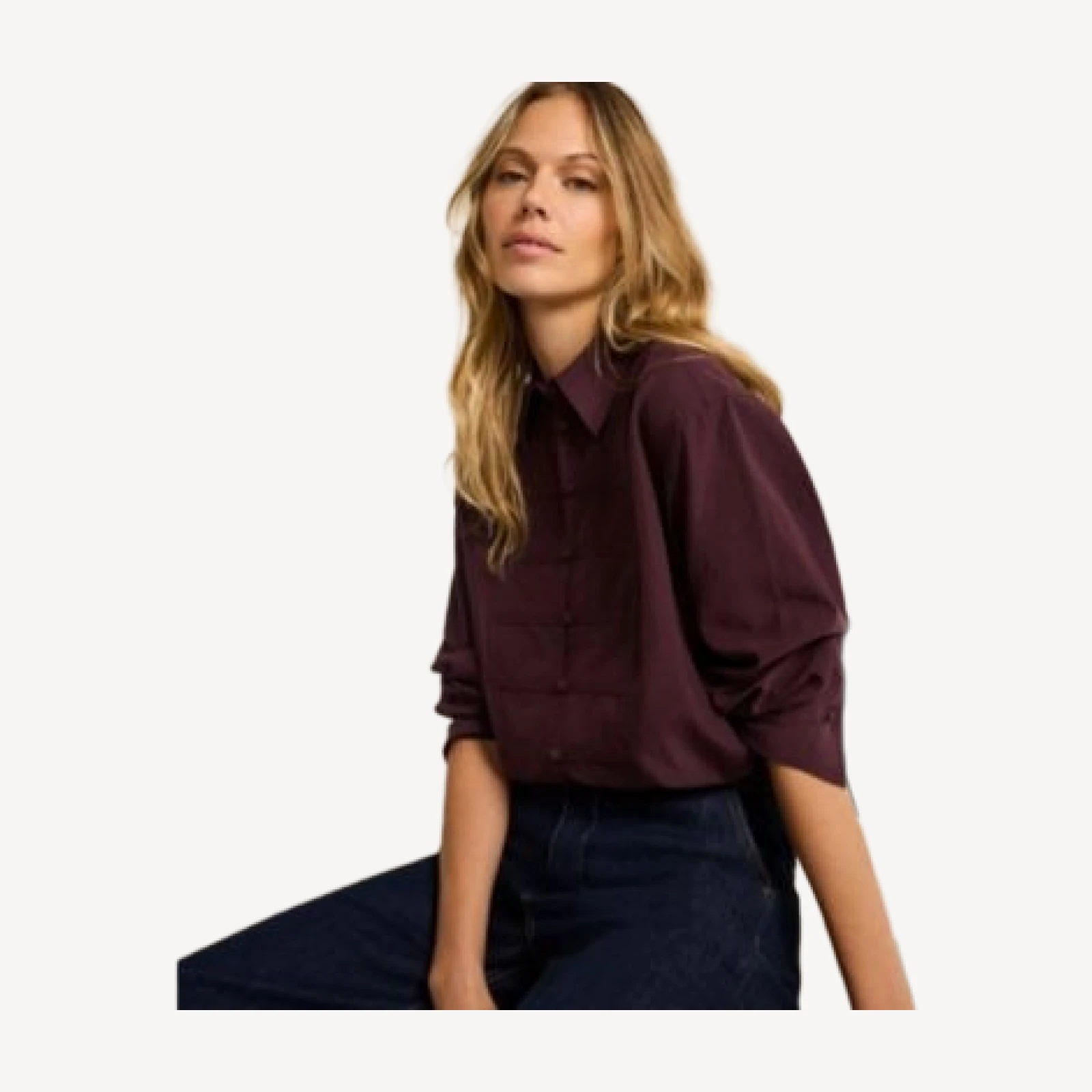 Mint Velvet Women's Cotton Blend Knot Button Shirt