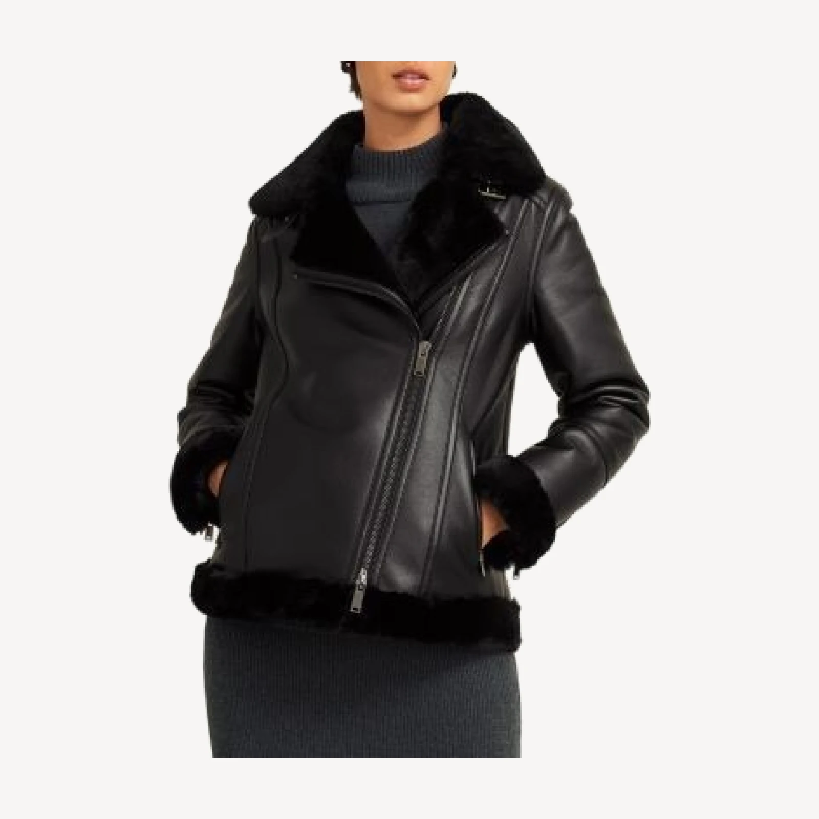 Hobbs London Ali Faux Leather Moto Jacket