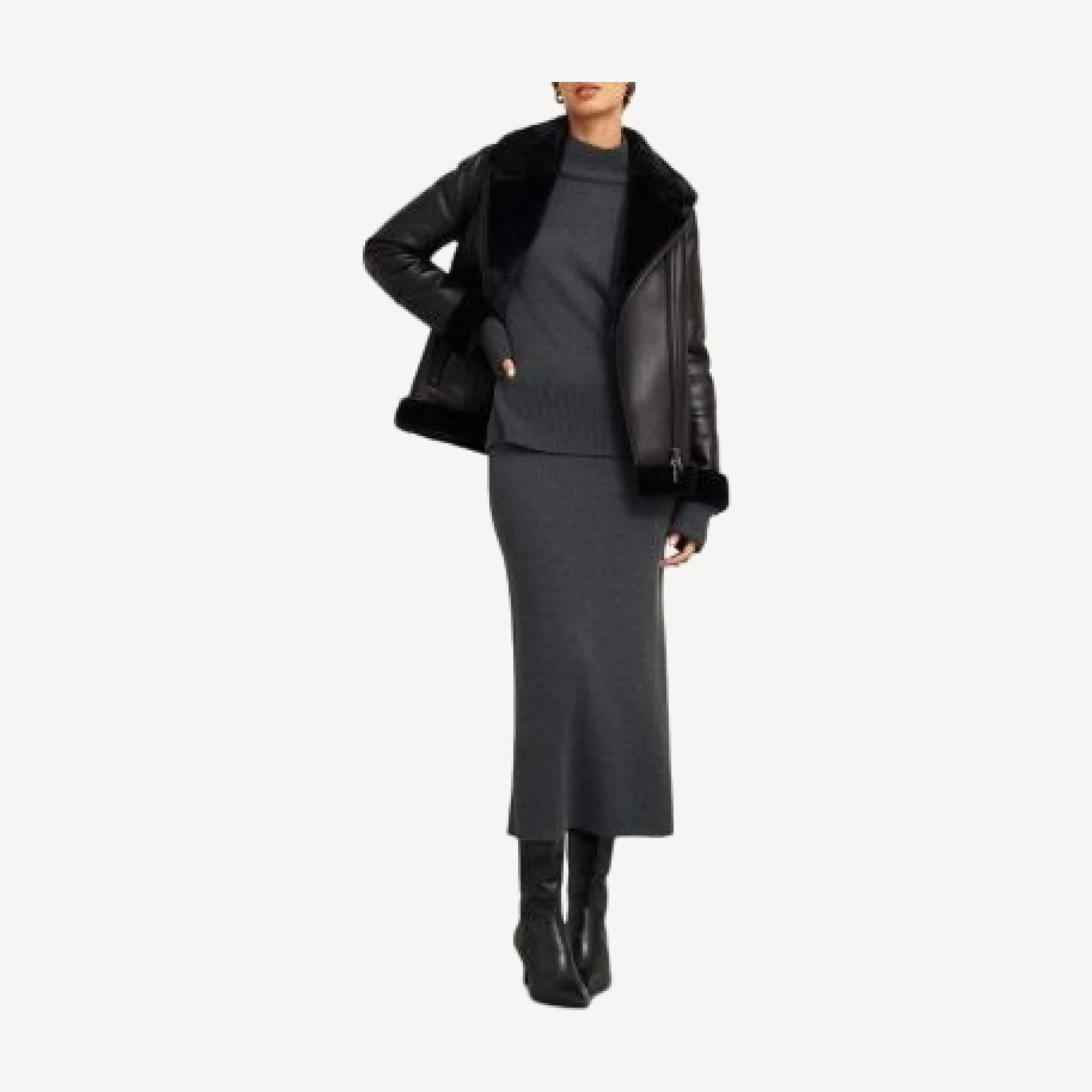 Hobbs London Ali Faux Leather Moto Jacket