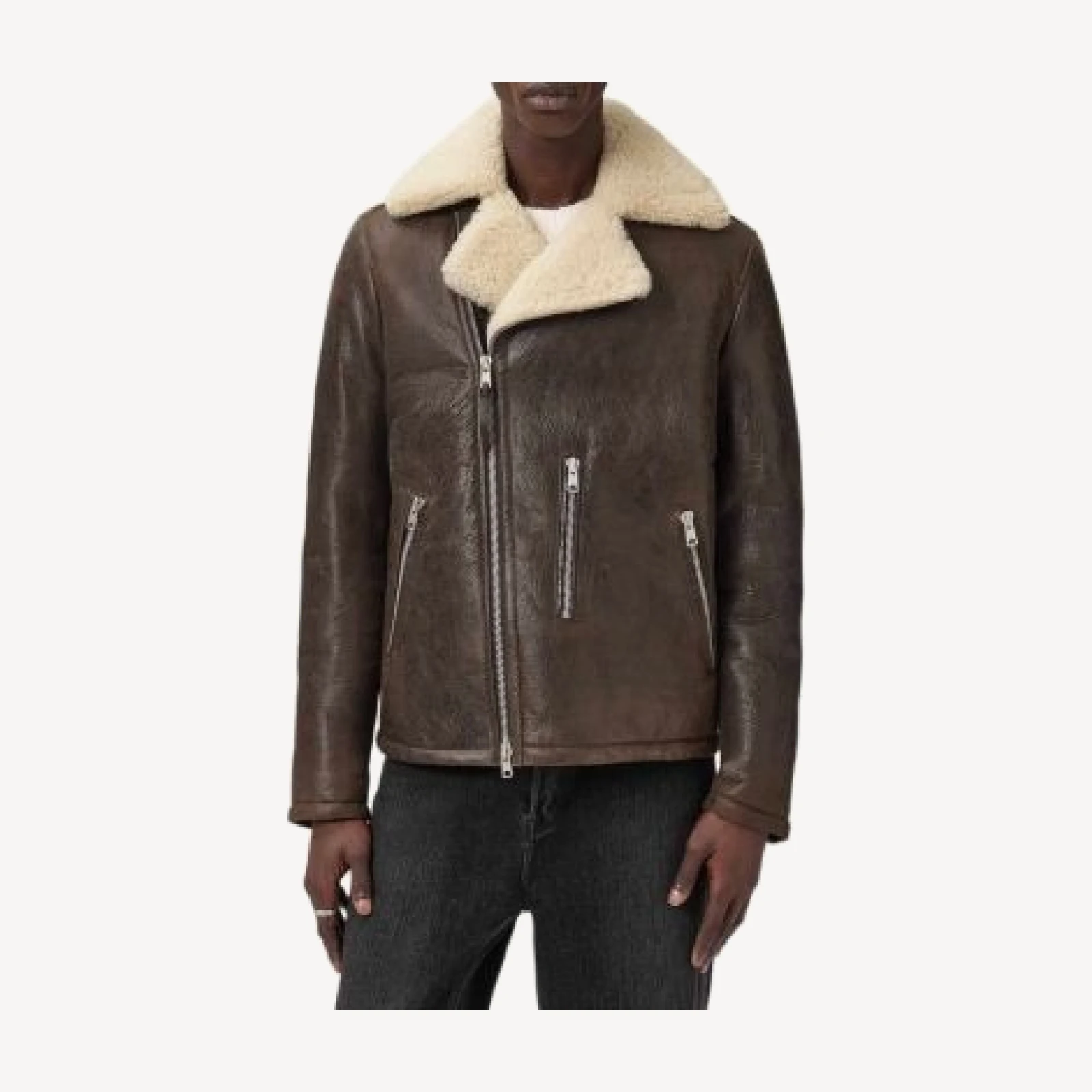Allsaints Xylon Leather Biker Jacket