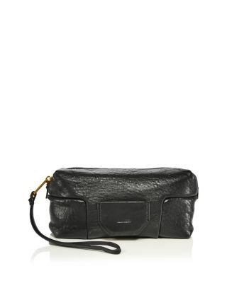 Allsaints Ares Leather Pouch Wristlet