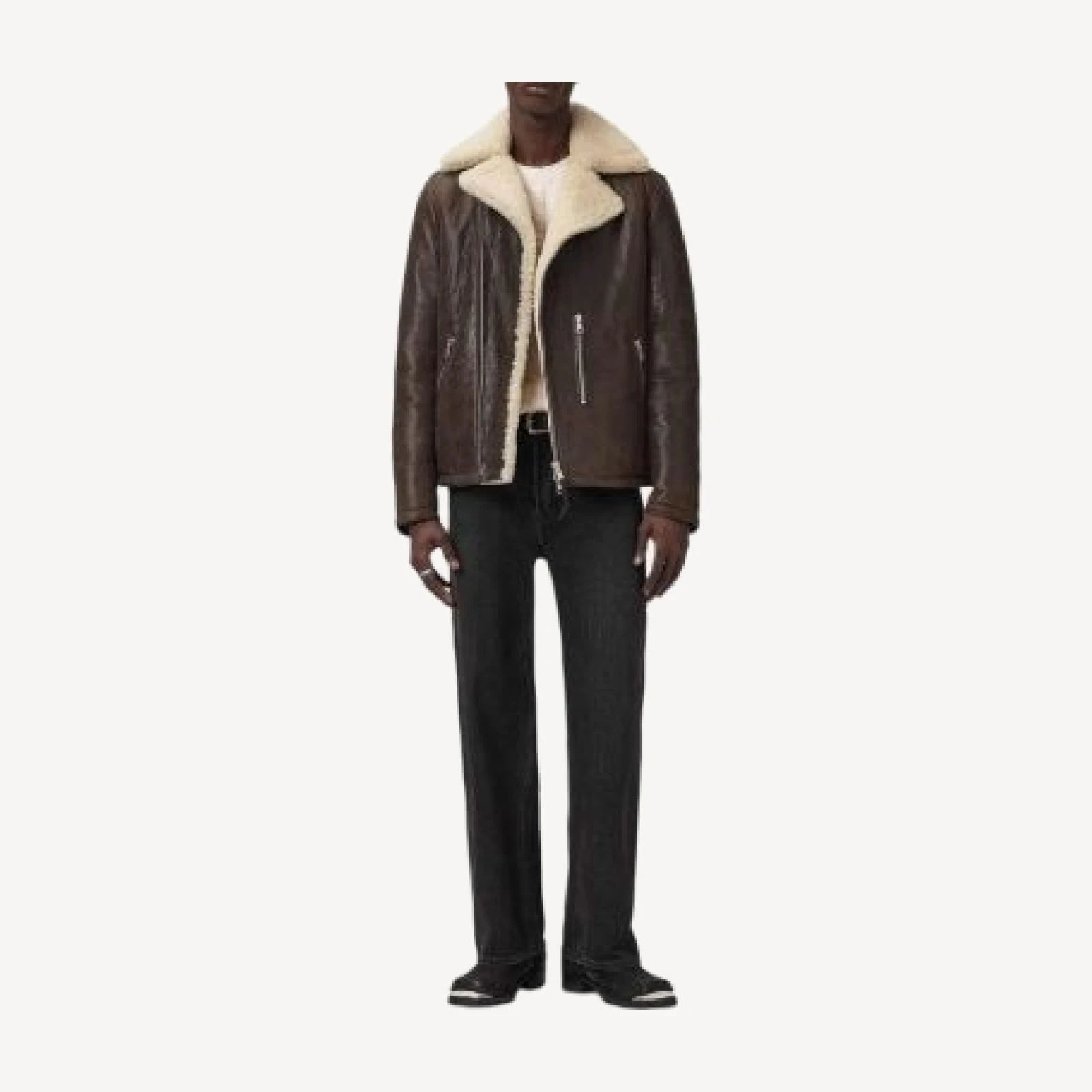 Allsaints Xylon Leather Biker Jacket