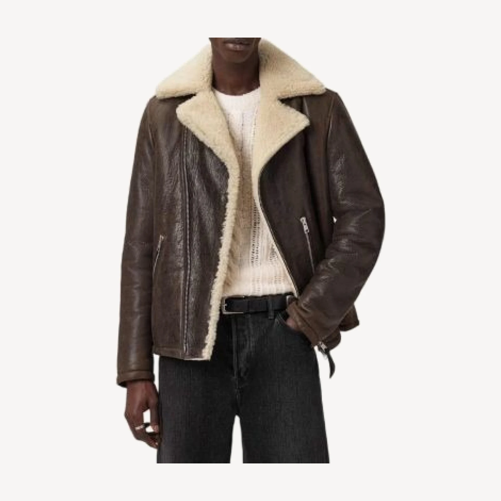Allsaints Xylon Leather Biker Jacket