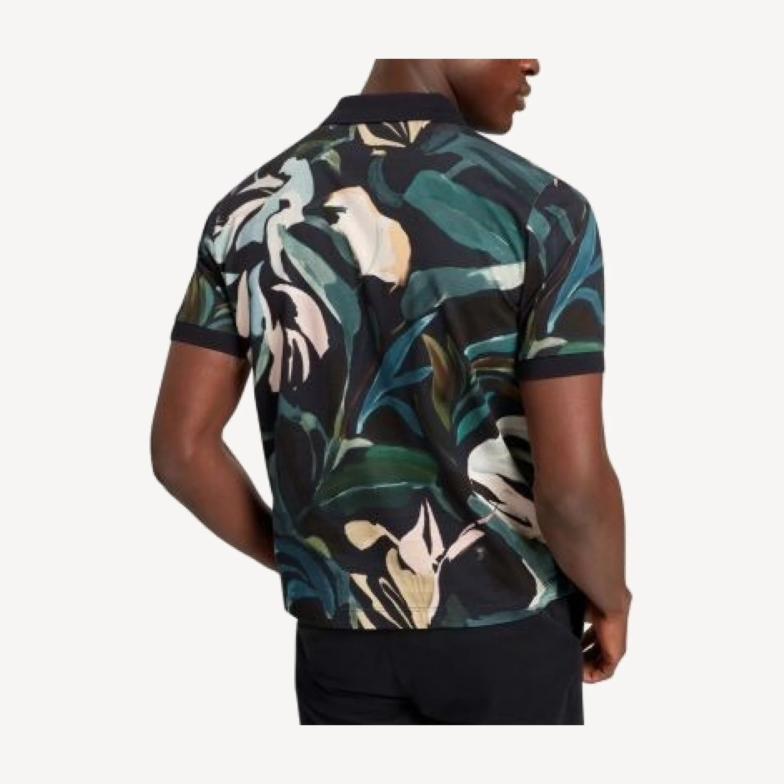 Ted Baker Kivem Floral Print Pure Cotton Polo Shirt