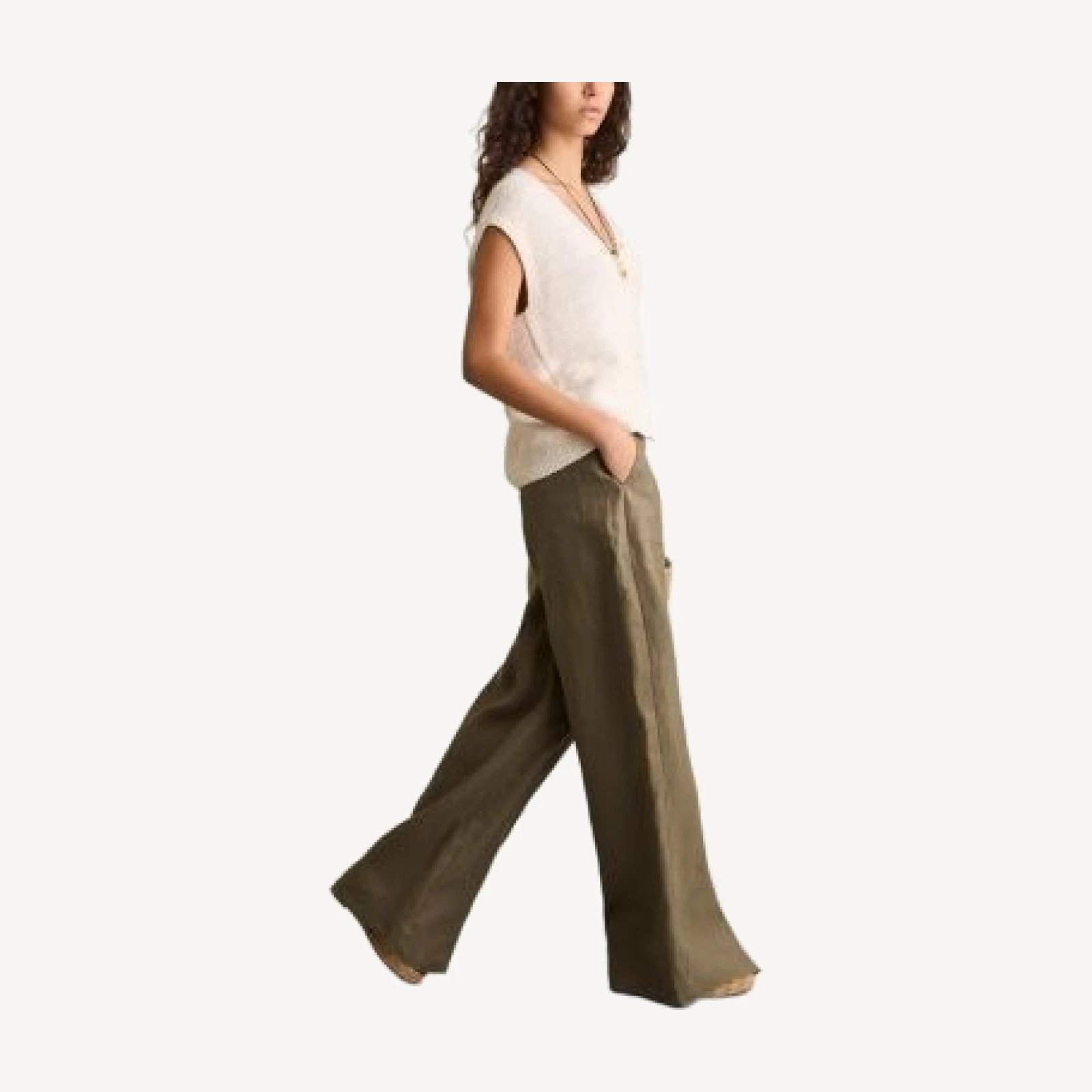 Reiss Petites Ashby Linen Pants