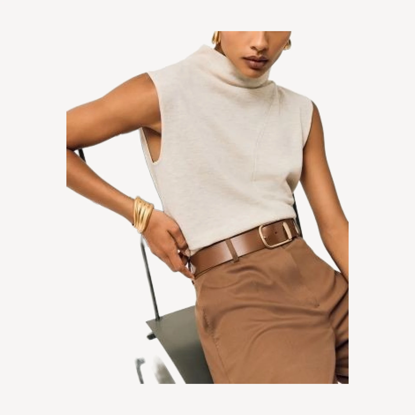 Reiss Women's Iyla Half Keeper Reversible Leather Belt