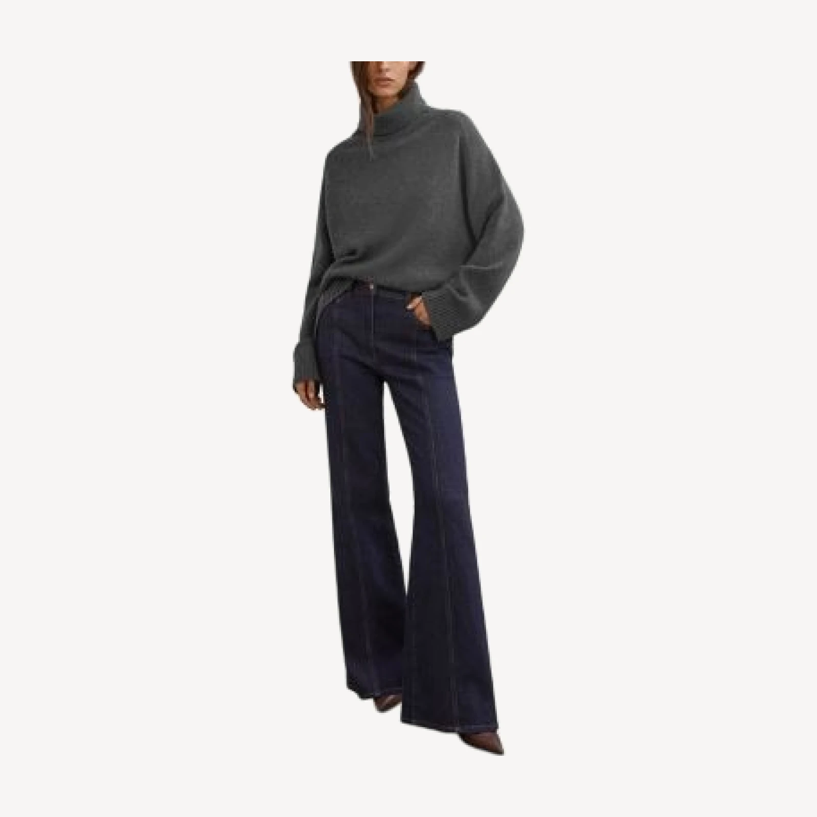Reiss Brooklyn Wool & Cashmere Roll Neck Sweater