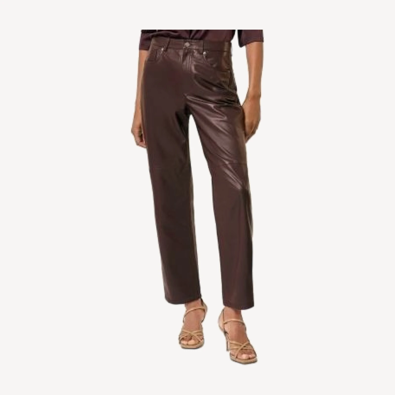 Reiss Verona Slim Leather Trousers