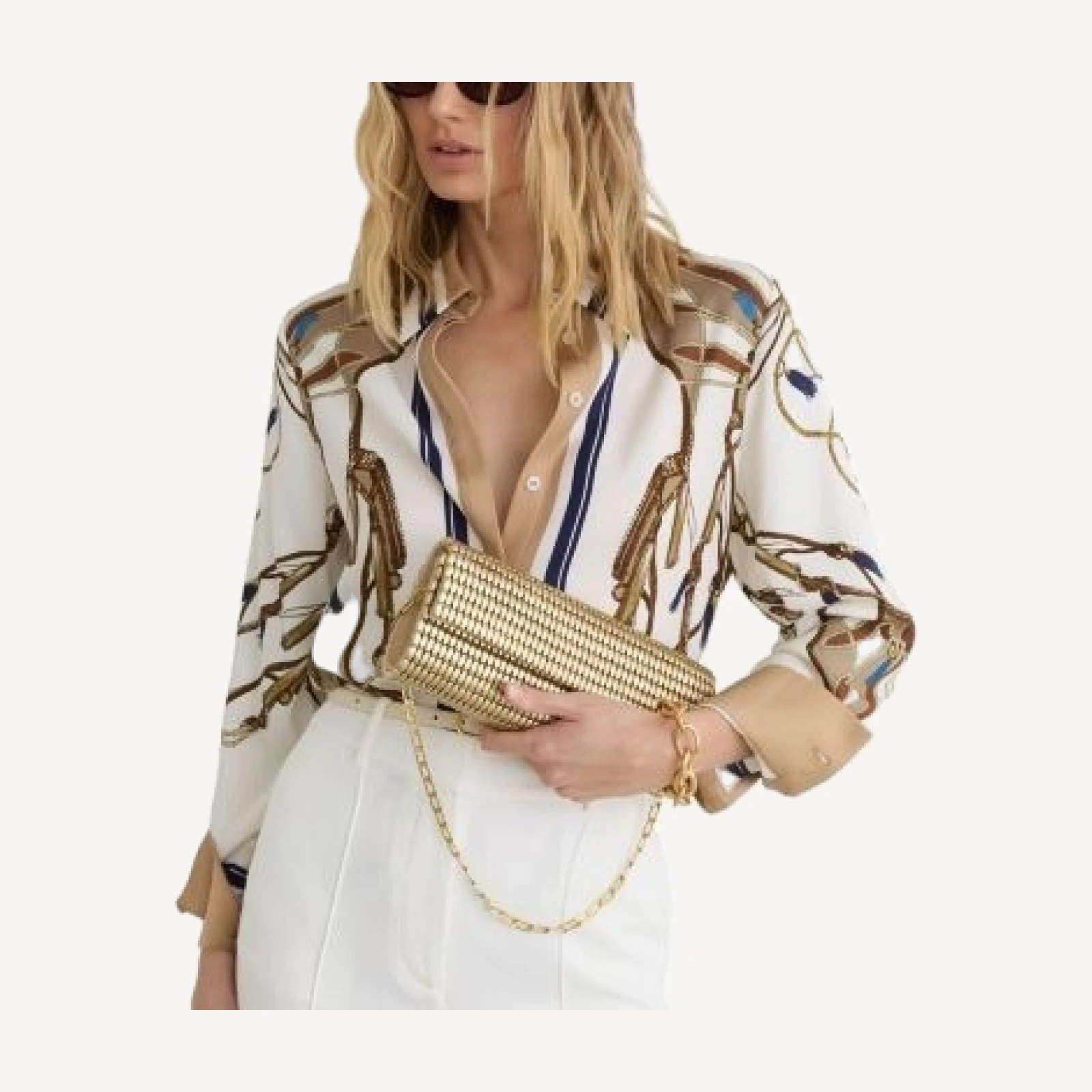 Reiss Rosa Beaded Clutch